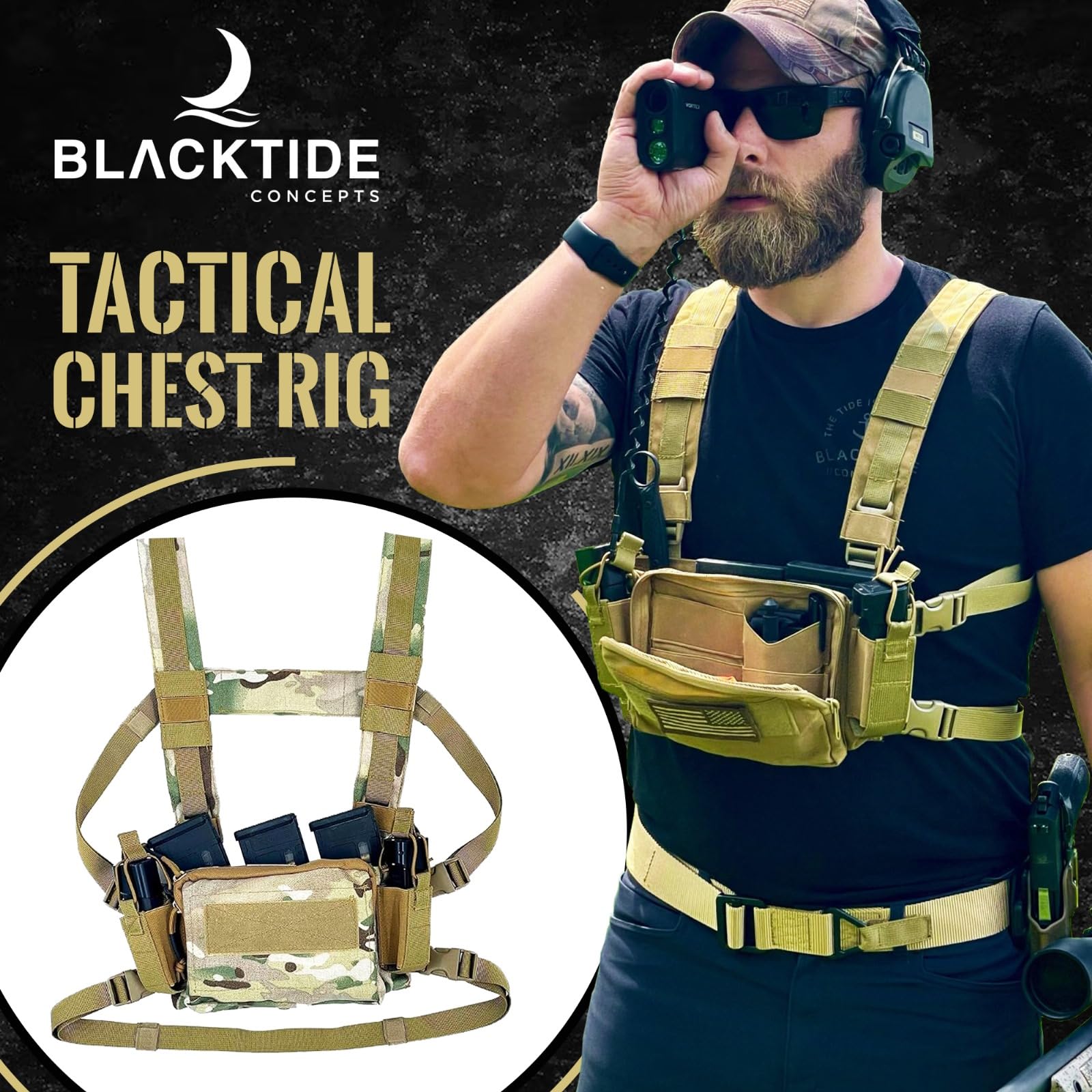 Amazon.co.jp: BLACK TIDE CONCEPTS チェストリグ | ネイビーシール