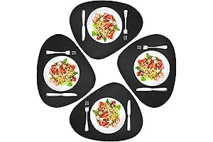 Herda Triangle Dining Table Top Cover Wipeable Washable Place Mats Set of 4