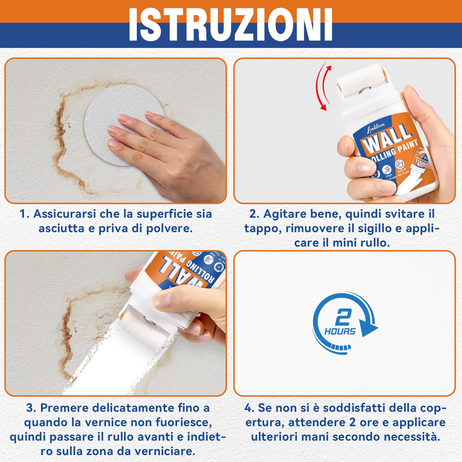 Peintures BlancheMur intégrée pour des Retouches Faciles 100ML (Blanc) (200)