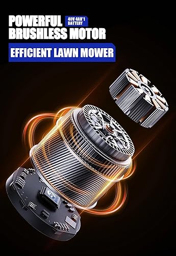 Miniatura 4 de Wild Badger Power Cortacésped inalámbrico de 40 V y 18 pulgadas, sin escobillas, 5,445 pies cuadrados0.125 ac, 1 batería de 4.0 Ah y cargador