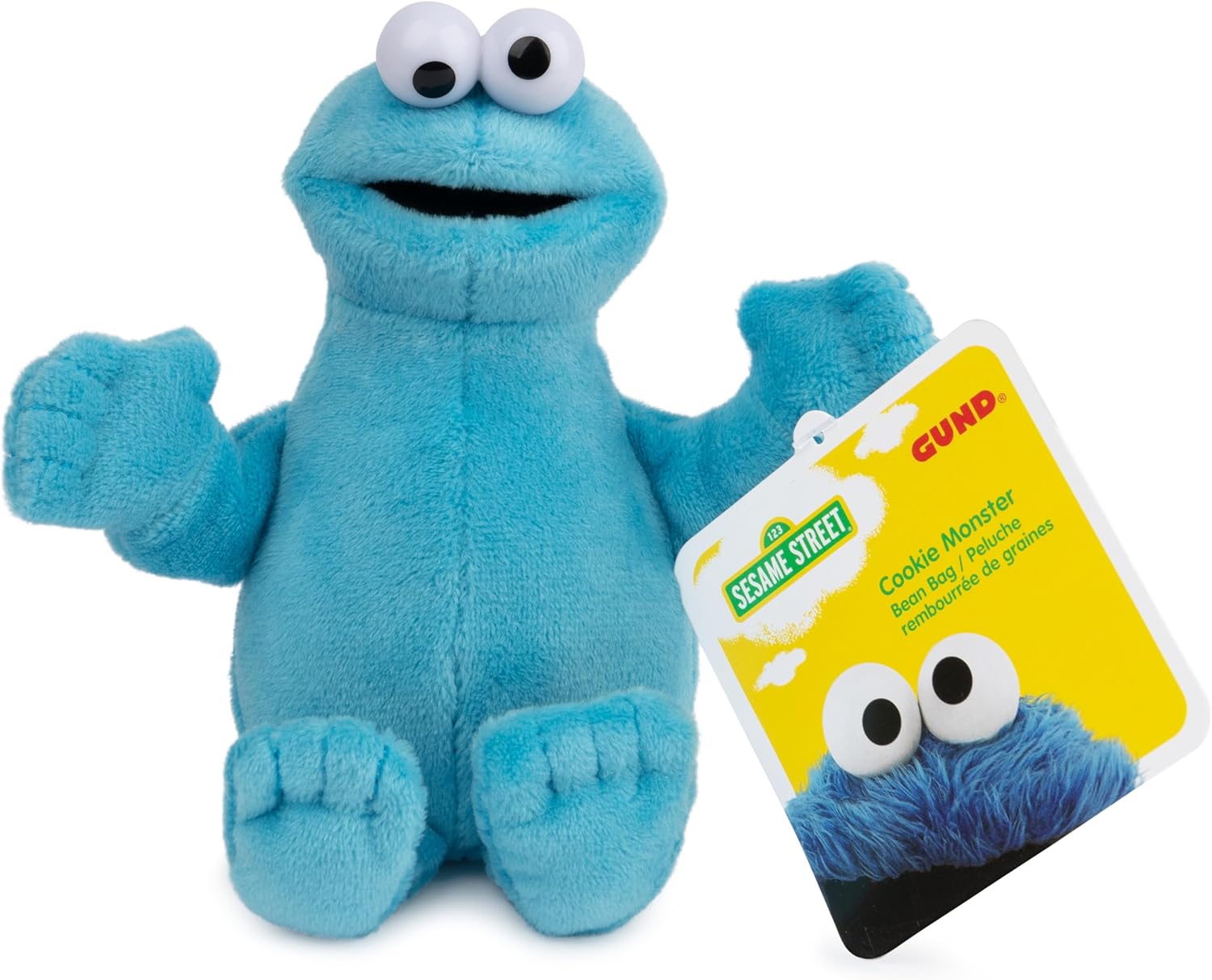GUND Sesame Street Official Cookie Monster Muppet Beanbag, Premium Plush Toy for Ages 1 & Up, Blue, 6.5”