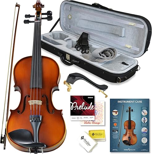 Bunnel - Conjunto de violín para alumnos 44 de tamaño matrimonial de Kennedy Violins Estuche de transporte y accesorios incluidos Accesorios de