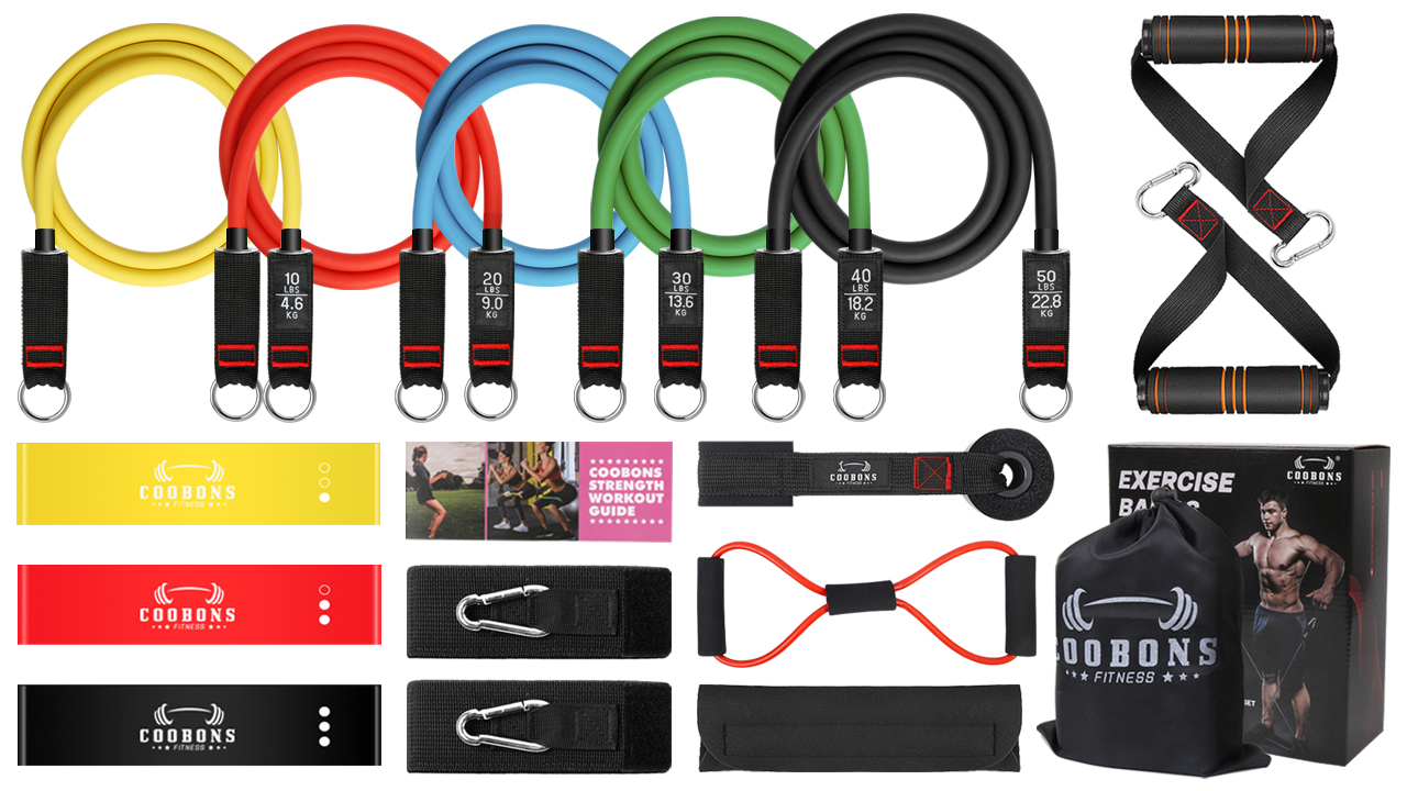 Resistance Bands Set - Workouts Bands for Men and Women, Exercise Bands with Handle, Door Anchor, Legs Ankle Straps… - Image 8