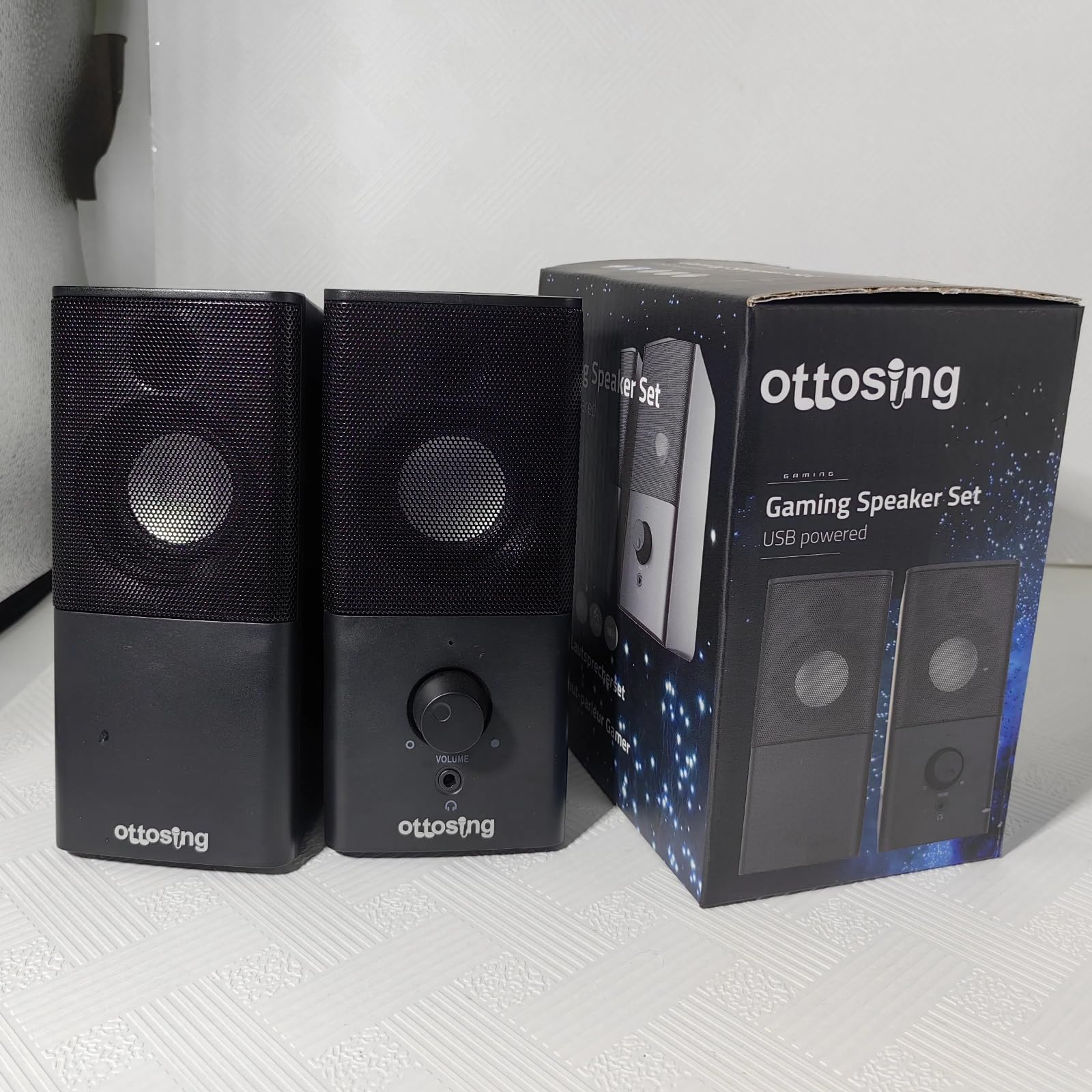 H21 - Altoparlanti classici per computer desktop, suono stereo completo, alimentazione USB, altoparlante da gioco con AUX da 3,5 mm multimediale per laptop/desktop/tablet/telefono