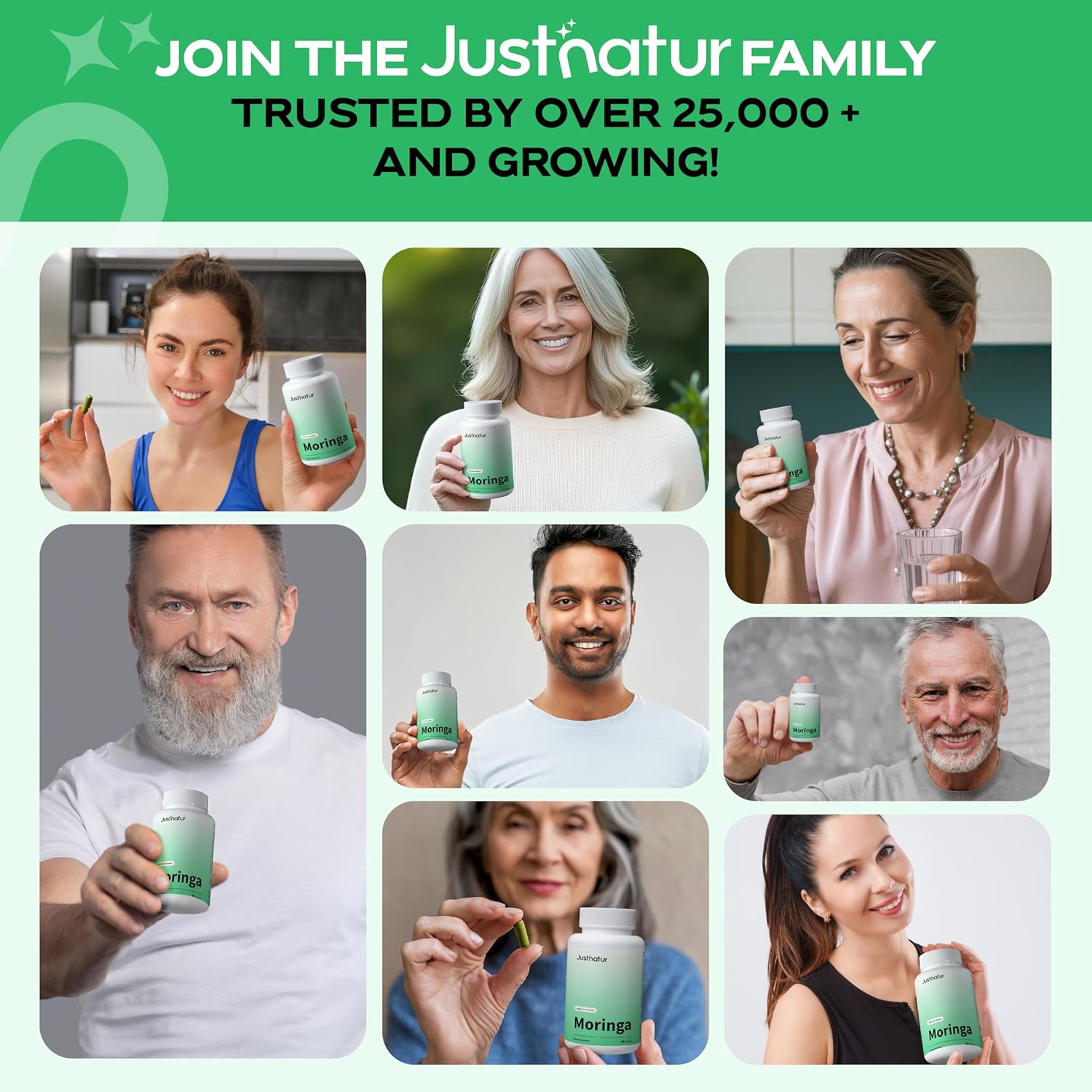 Justnatur Moringa 60 Capsules | Premium Moringa Oleifera Supplement | Nutrient-Dense Superfood for Daily Wellness, Vitality & Antioxidant Support – Non-GMO & Vegan-Friendly Justnatur Moringa 60 Capsules | Premium Moringa Oleifera Supplement | Nutrient-Dense Superfood for Daily Wellness, Vitality & Antioxidant Support – Non-GMO & Vegan-Friendly