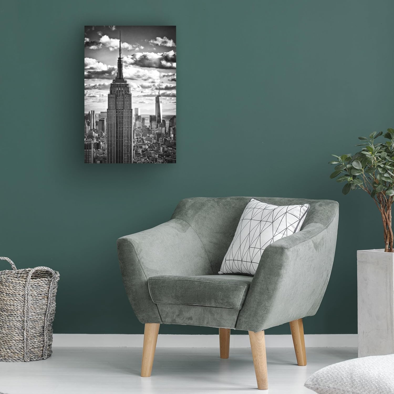 Wrapped Canvas Wall Art - Philippe Hugonnard 'New York Skyscrapers' Wall Art for Living Room, Bedroom, or Office Décor - 22x32