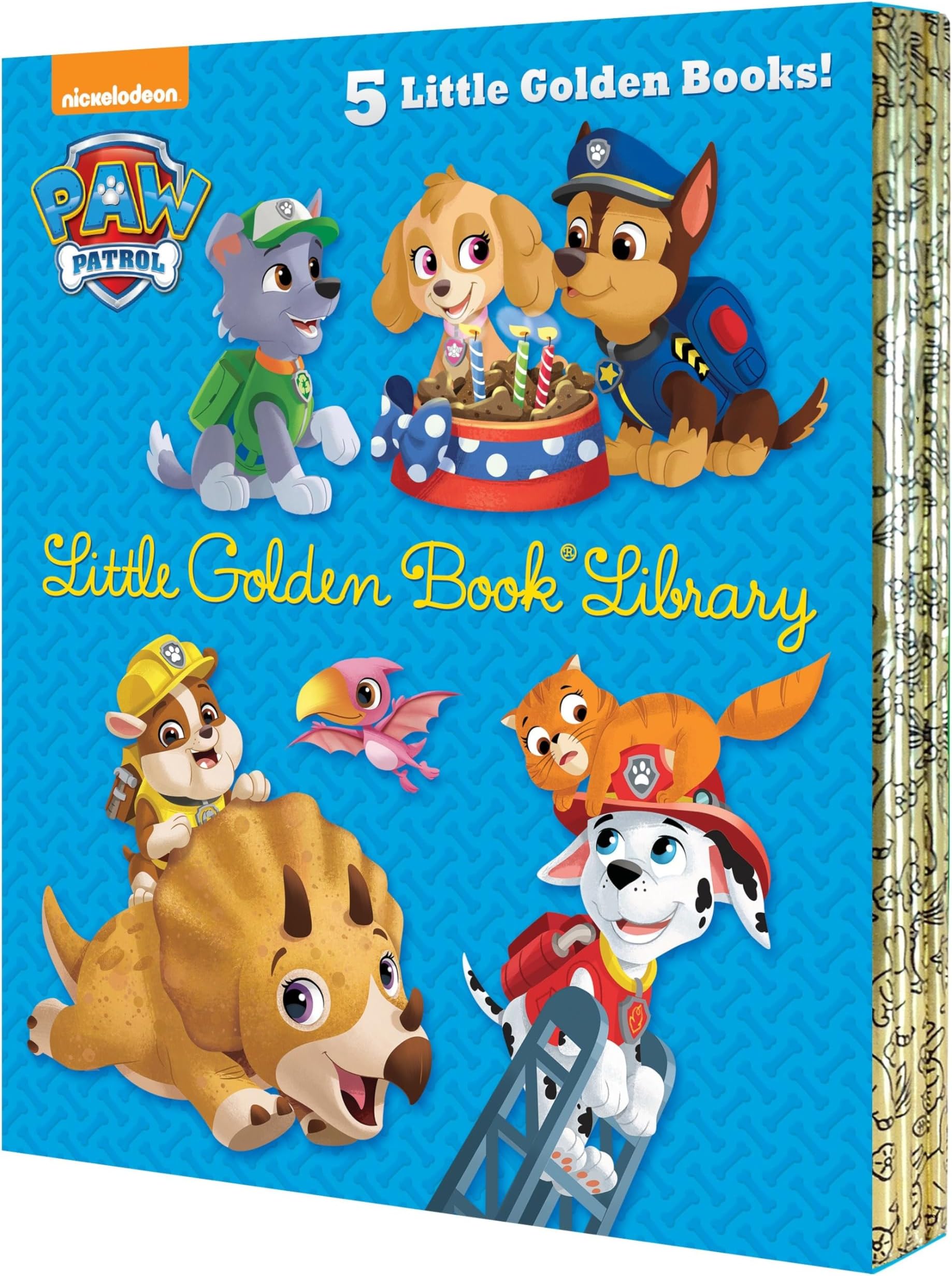 PAW Patrol Little Golden Book Library (PAW Patrol): Itty-Bitty Kitty Rescue; Puppy Birthday!; Pirate Pups; All-Star Pups!; Jurassic Bark!