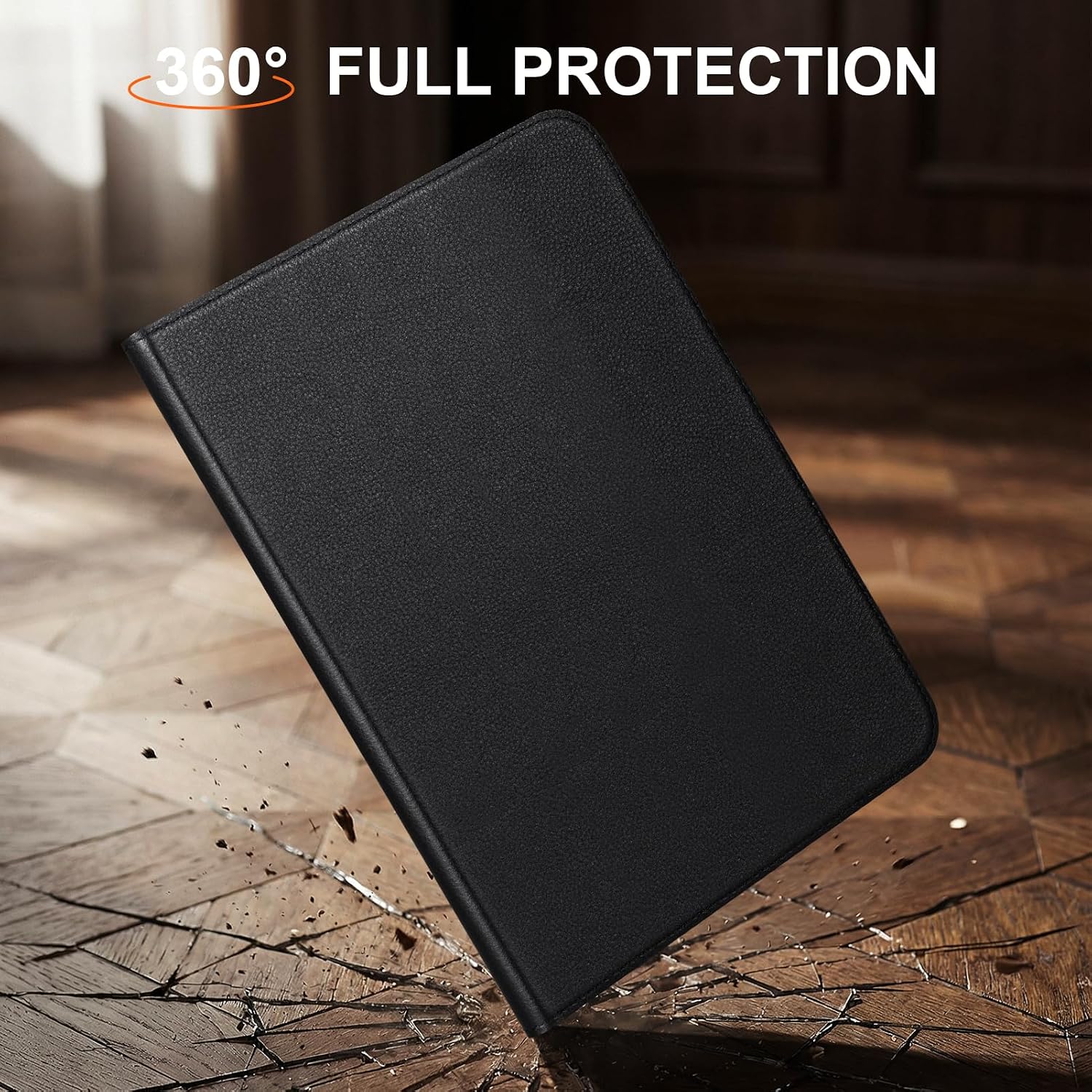 for Samsung Galaxy Tab S11 Ultra 14.6 Inch Case 2025, Full-Grain Genuine Leather Protective Cover with S Pen Holder, Military-Grade Shockproof, Auto Wake/Sleep & Kickstand - Black