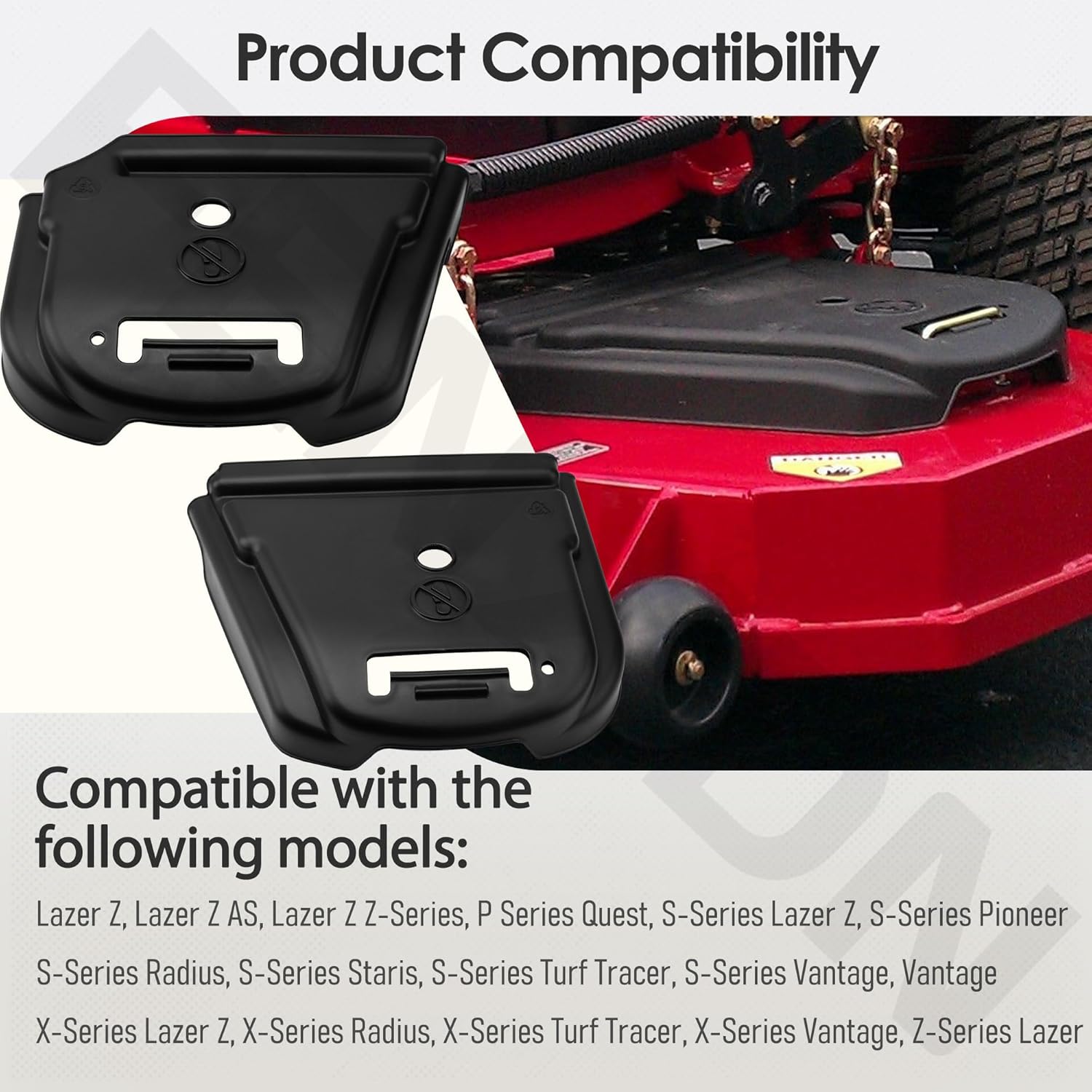 109-6936 LH & 109-6935 RH Deck V-Belt Cover Compatible with Toro/Ex-Mark Lazer Z, Lazer Z AS, Lazer Z Z-Series, Quest, Turf Tracer S X Z Series