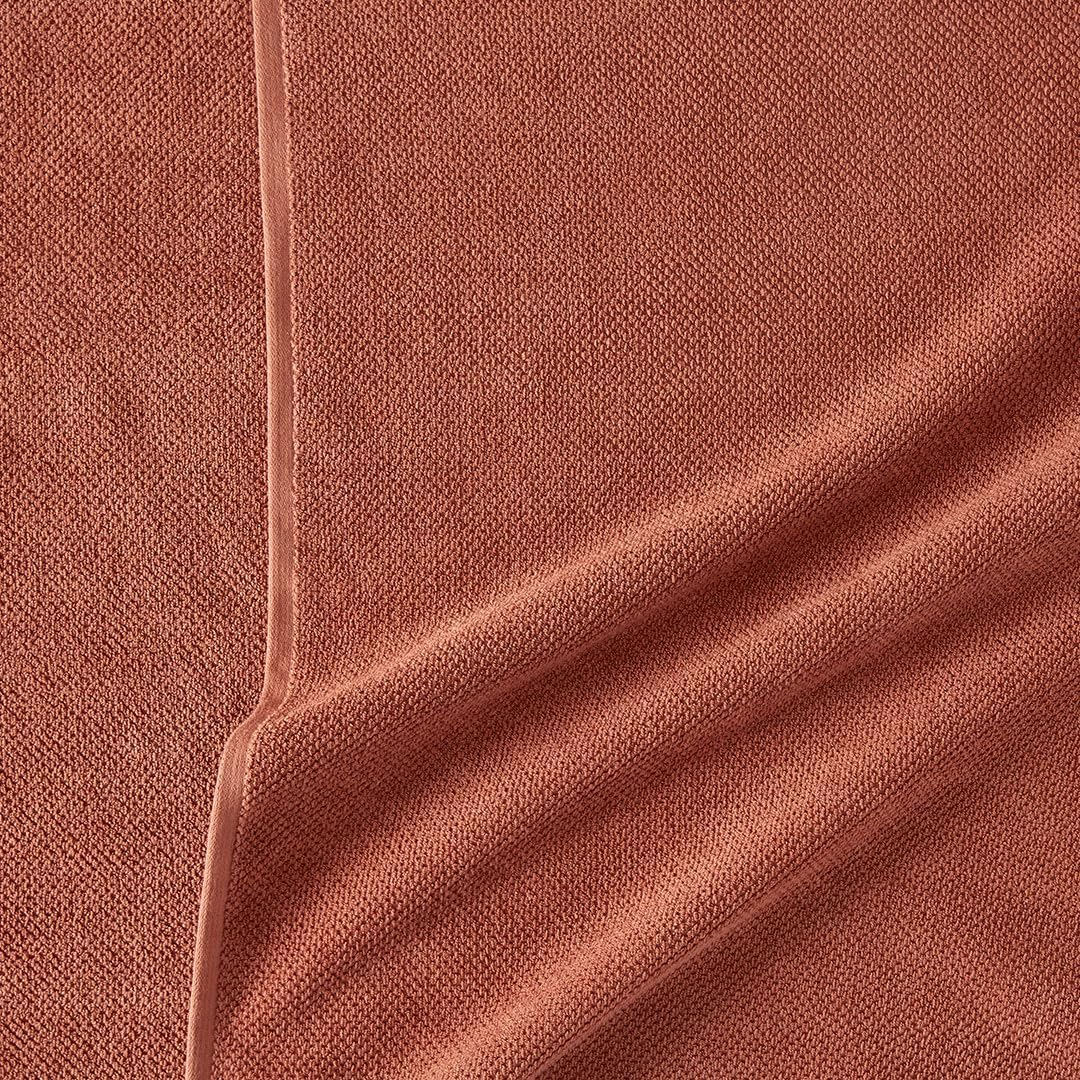 Under The Canopy Organic Cotton Textured Towels - Terracotta - 2 Bath Towels