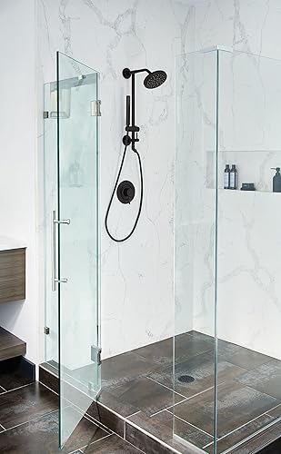 Miniatura 3 de Moen Cabezal de ducha de lluvia de diámetro de una sola función, negro mate, S176BL