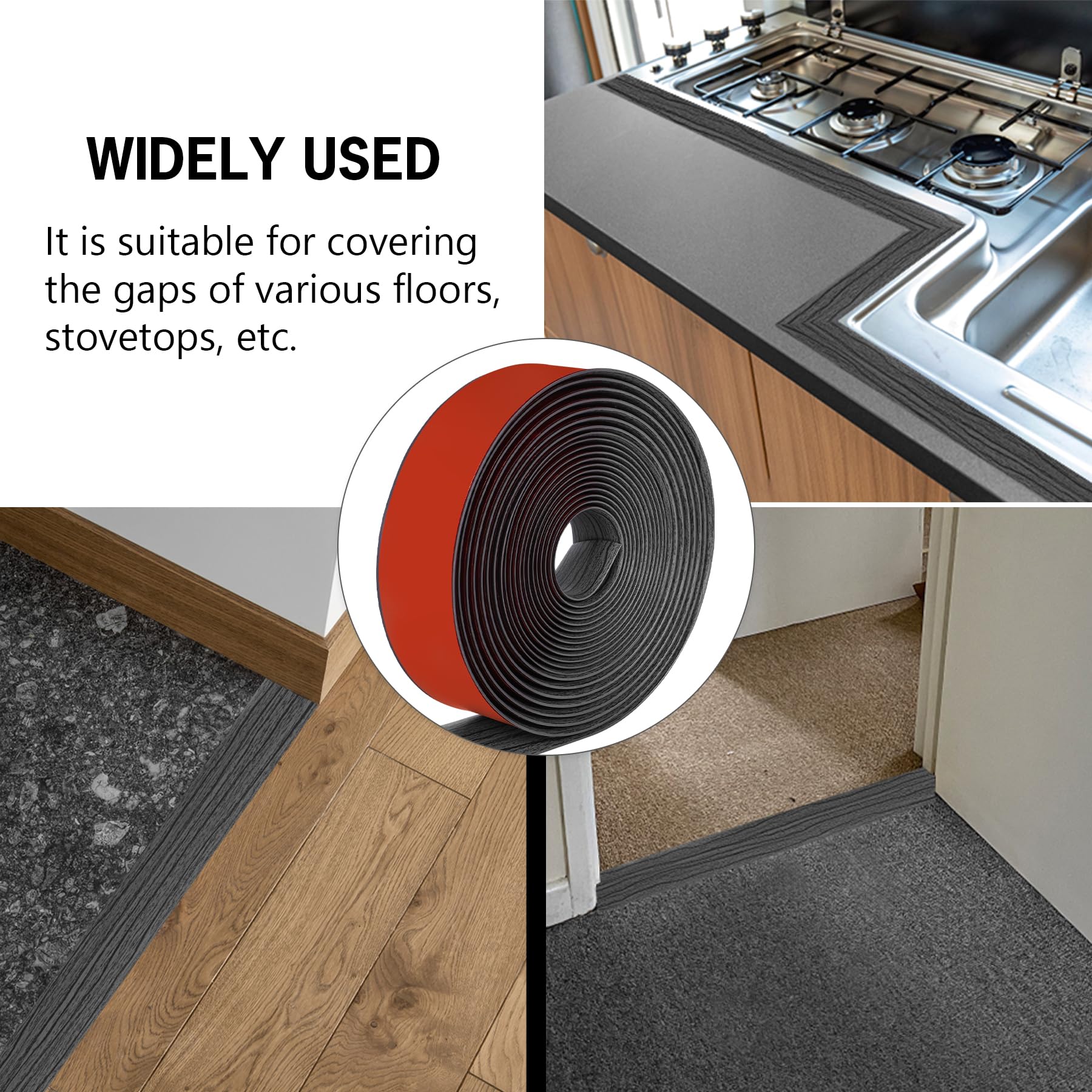 20Ft Floor Transition Strip Self Adhesive Vinyl Cover