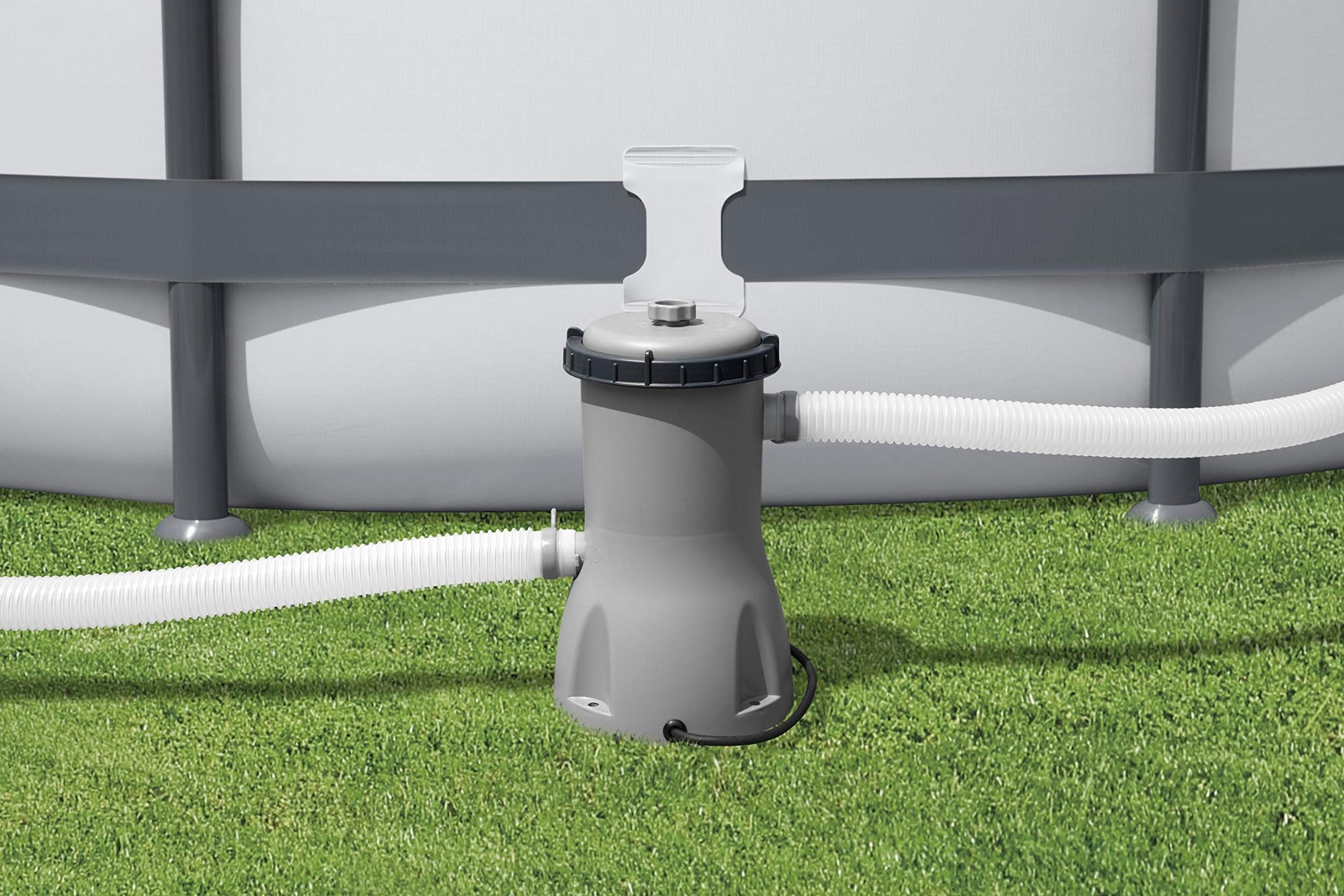 Bestway Flowclear - Pompa filtro 3.028 l/h, 40 W, colore: Grigio