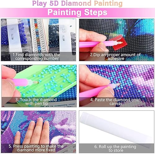 Miniatura 5 de Kits de pintura de diamantes 5D para adultos, flor de guisante dulce, bordado de punto de cruz, pintura de diamantes de imitación de cristal,