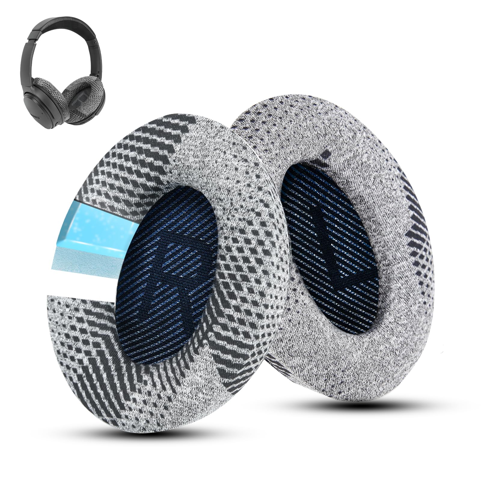 Komfort-Ohrpolster Für Bose QC35/QC45 Kopfhörer – Weich, Atmungsaktiv, Mit Memory-Schaum, Leicht Zu Wechseln