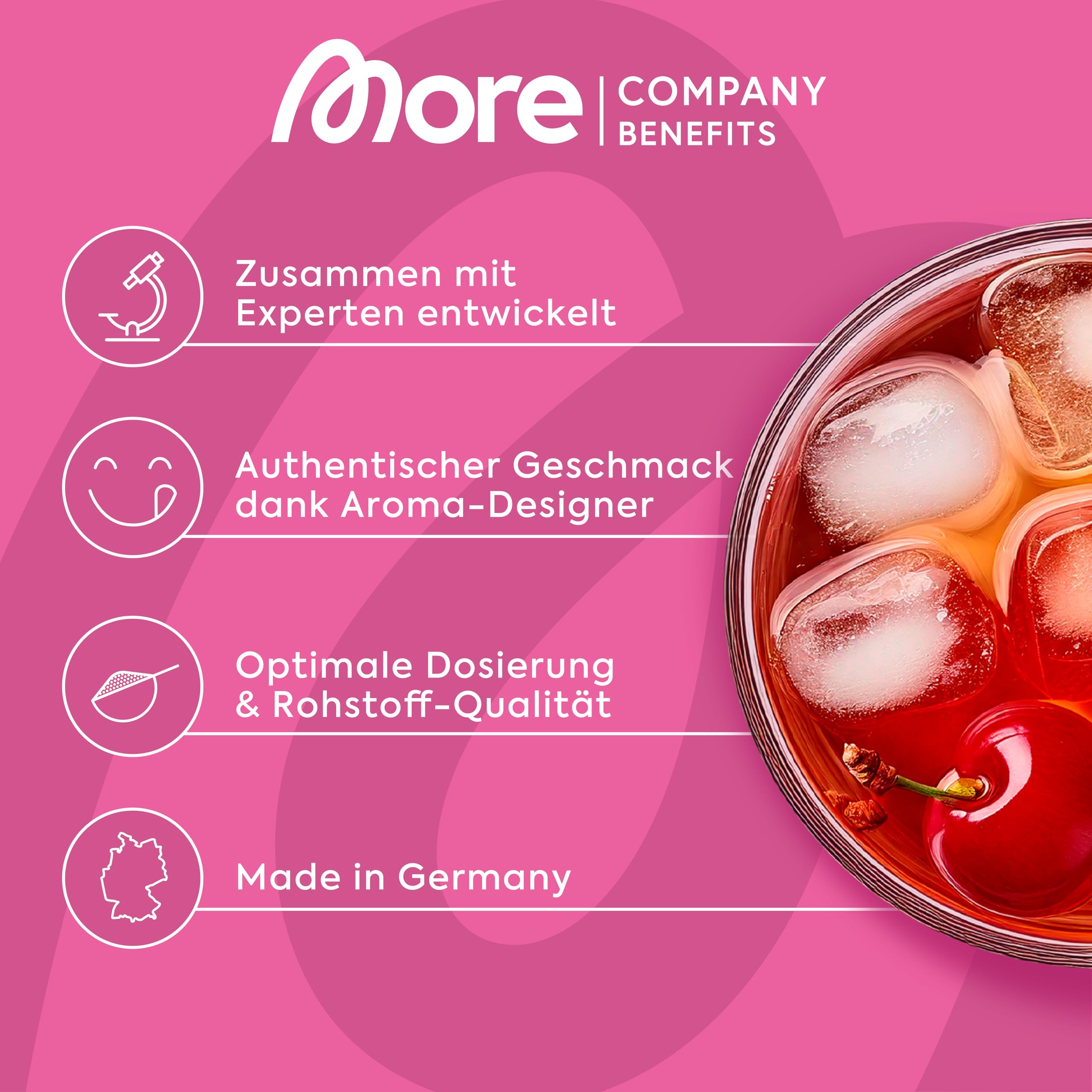MORE Clear Glow Peptides, Wassermelone, 600 g, unterstützt Muskeln, Haut, Gelenke, Sehnen und Bänder - made in Germany