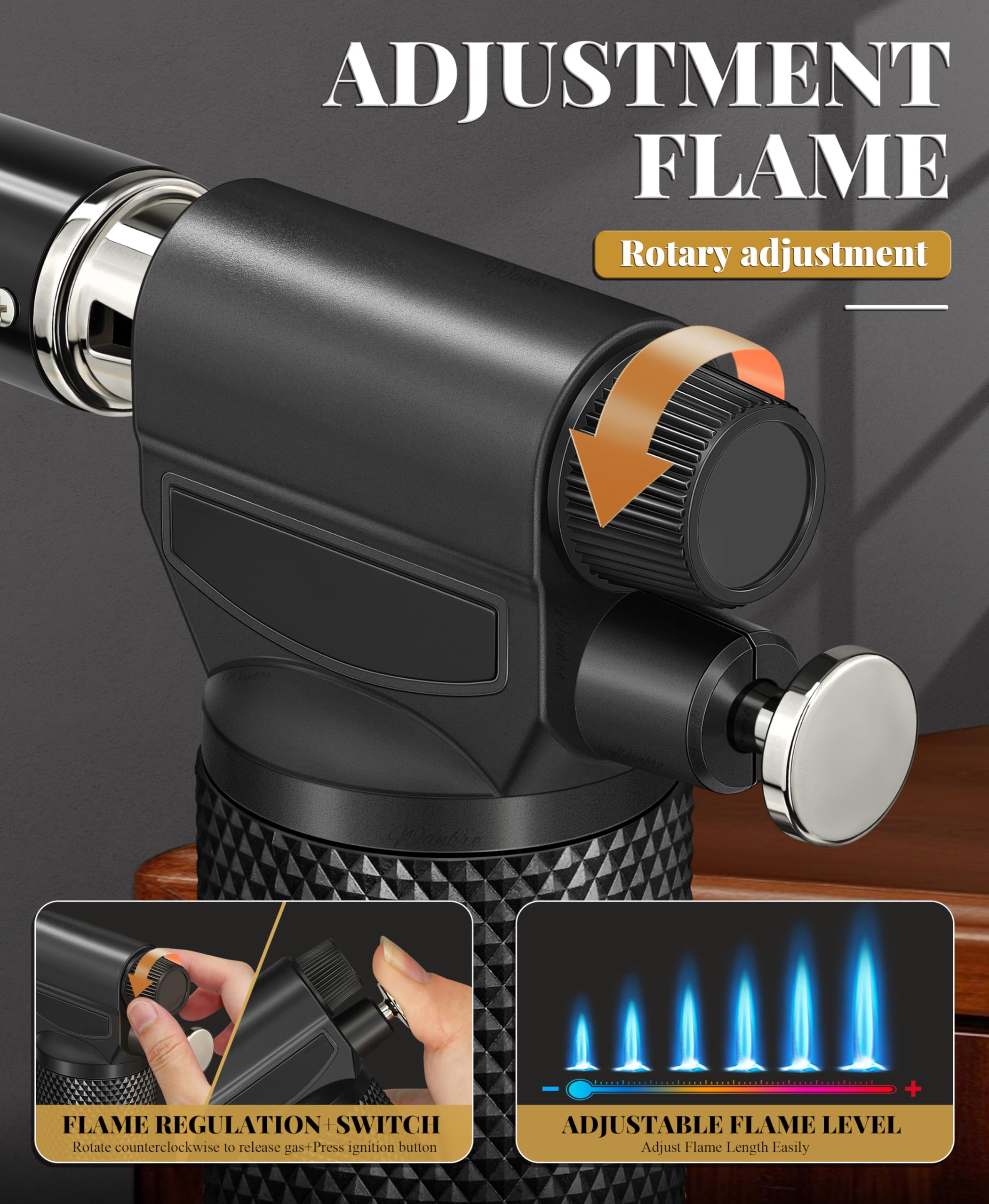 Jetpro Briquet Au Butane - Utilisation À Une Main - Chalumeau De