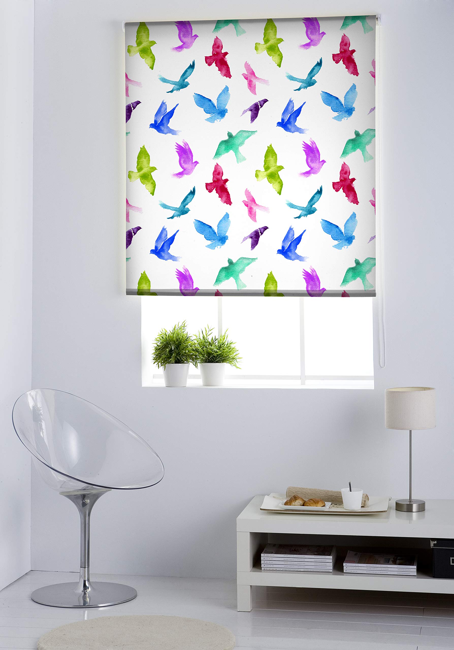 Estoralis | Animaux | Store Enrouleur | sans Outil Tissu translucide imprimé | A-3149 | 75 x 150 cm. (Largeur/Hauteur) Taille du Tissu 72 x 150 cm. | Stores pour fenêtres et Portes