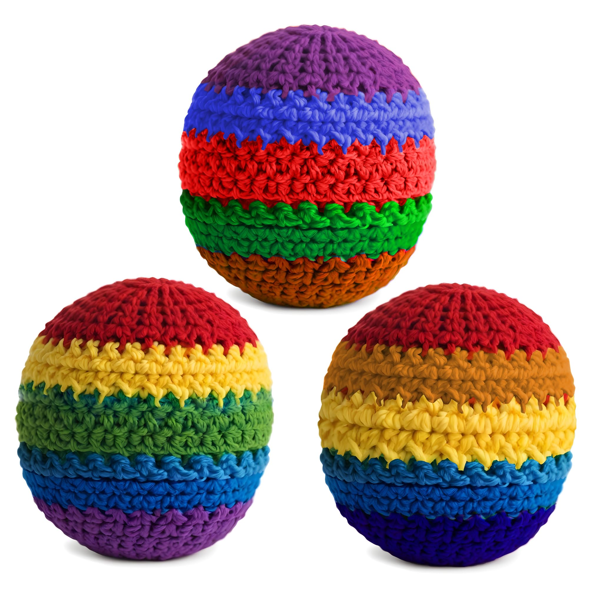 lot de 3 balles jonglage sac crochet