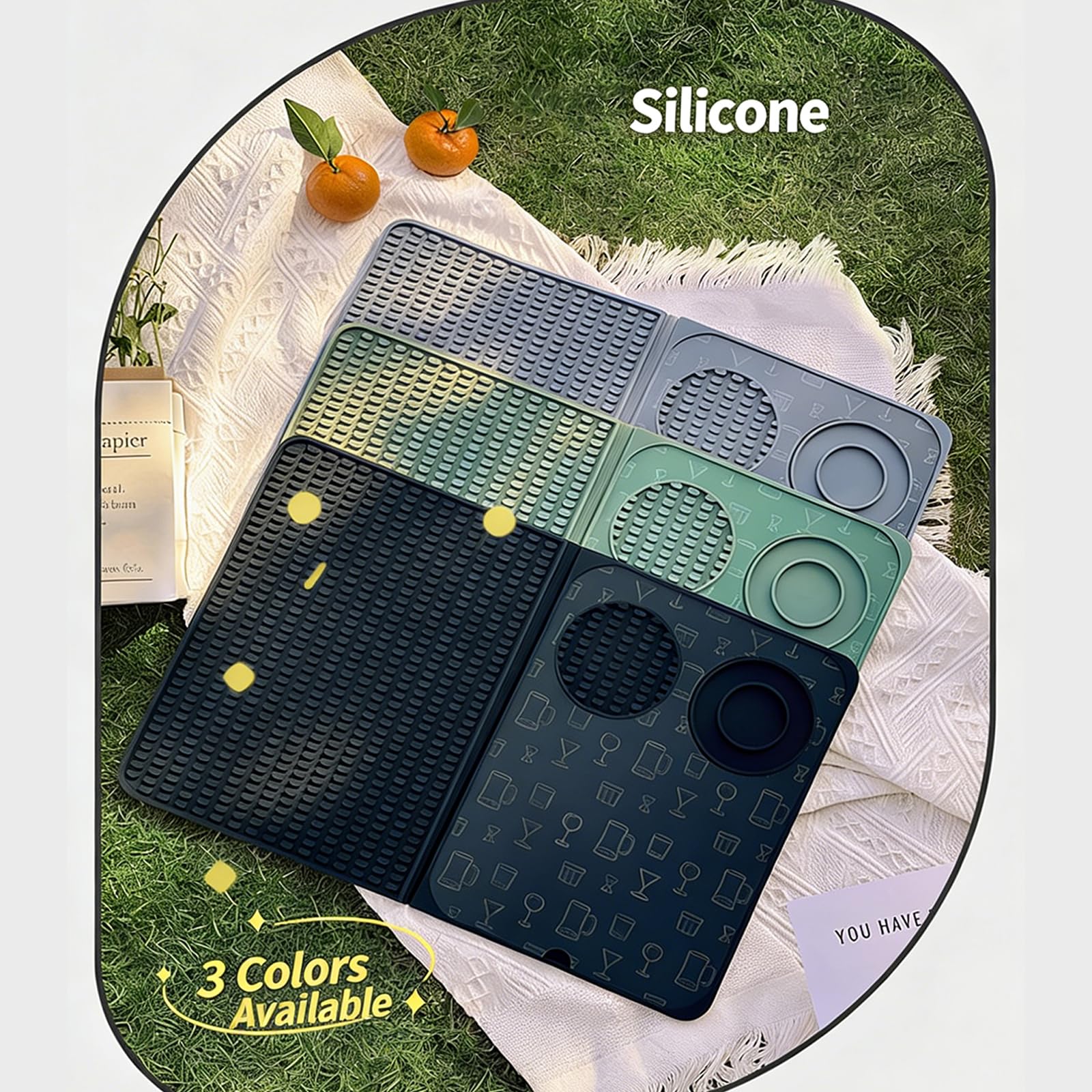 Alfombrilla plegable con tabla de cortar extraíble y bandeja de educación integrada para chefs profesionales y camareros, perfecta para comida y servir