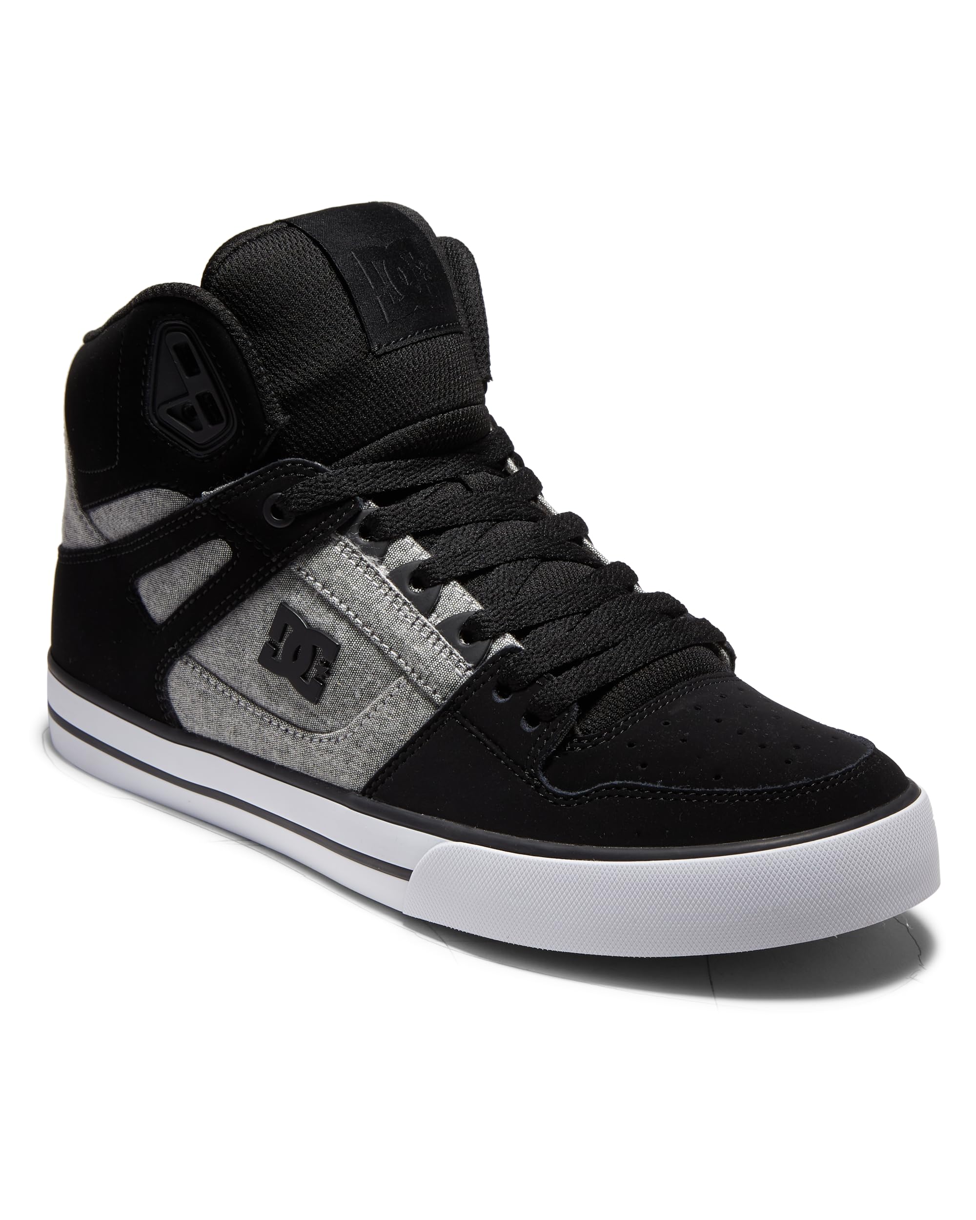 Dc Shoes Men's Pure High-top Sneaker, Black Battleship Armor, 8 UK