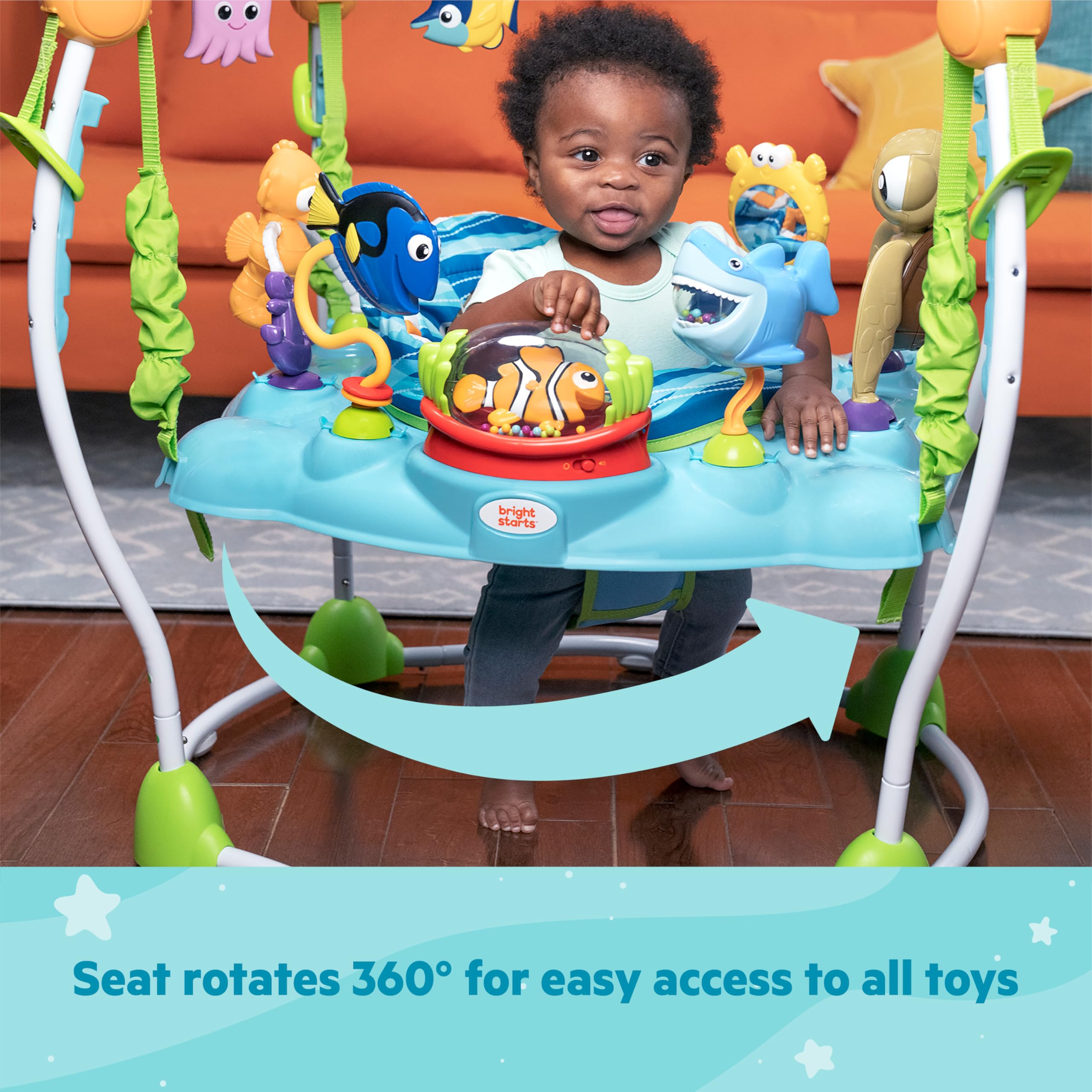 Disney  ニモ　ジャンパー Amazon.com : Bright Starts Disney Baby Finding Nemo Sea of