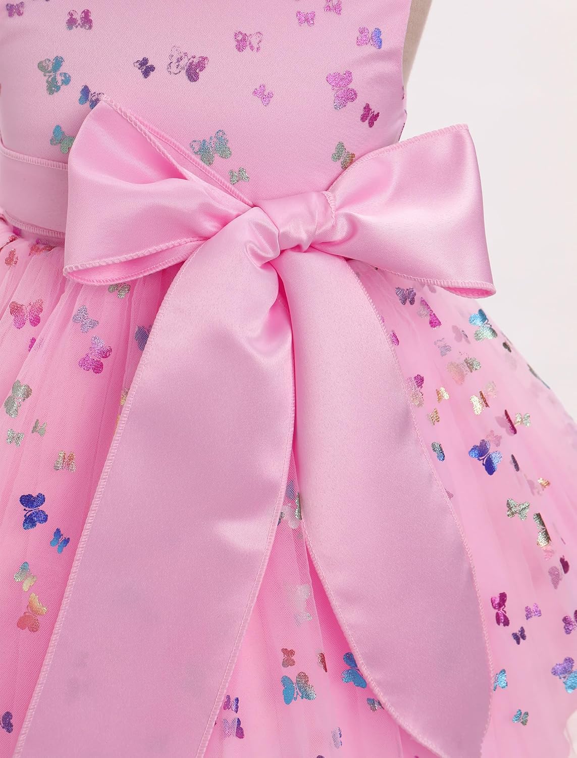 Baby Girl Strawberry Cow Butterfly Floral Tulle Dress Toddler Smocked Back Birthday Outfits Flower Girl Wedding Dress - Image 4