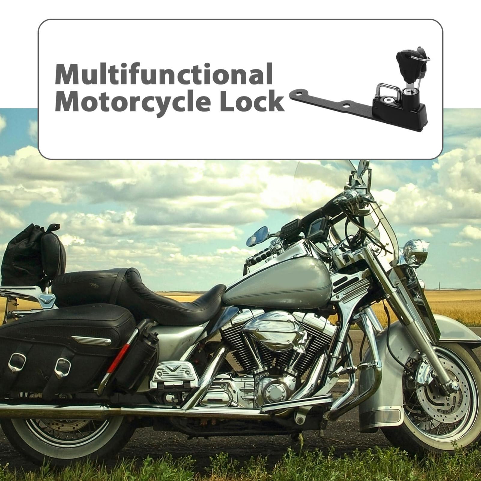 Antivol pour Casque de Moto Antivol de Sécurité pour Casque de Vélo Cadenas de Protection