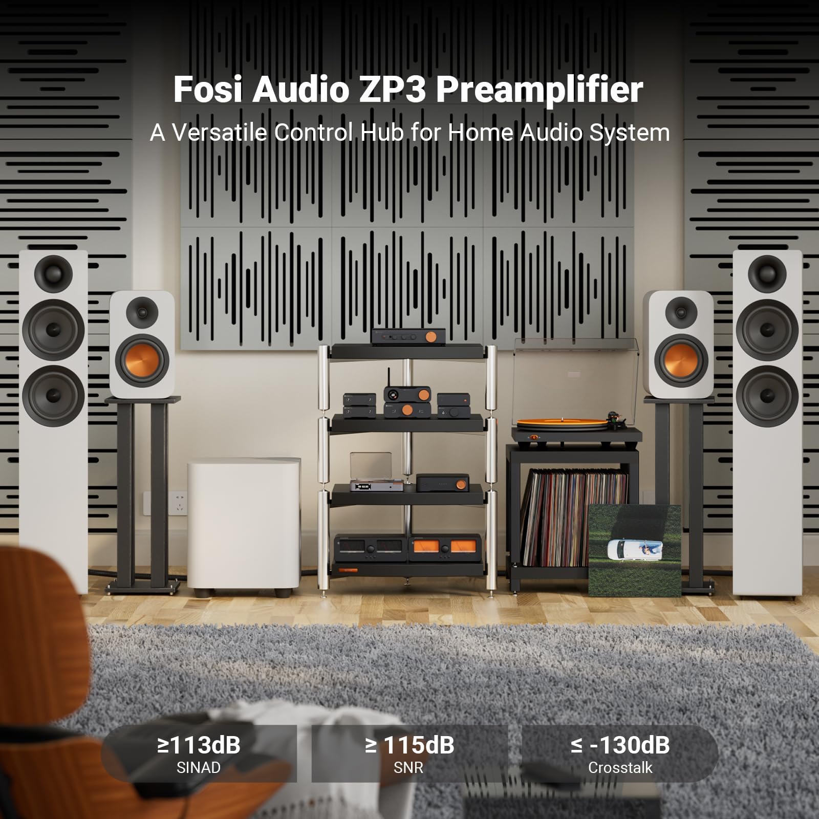 Fosi Audio ZP3 Balanced Preamp For Home Audio 2 RCA Ghana - View #9