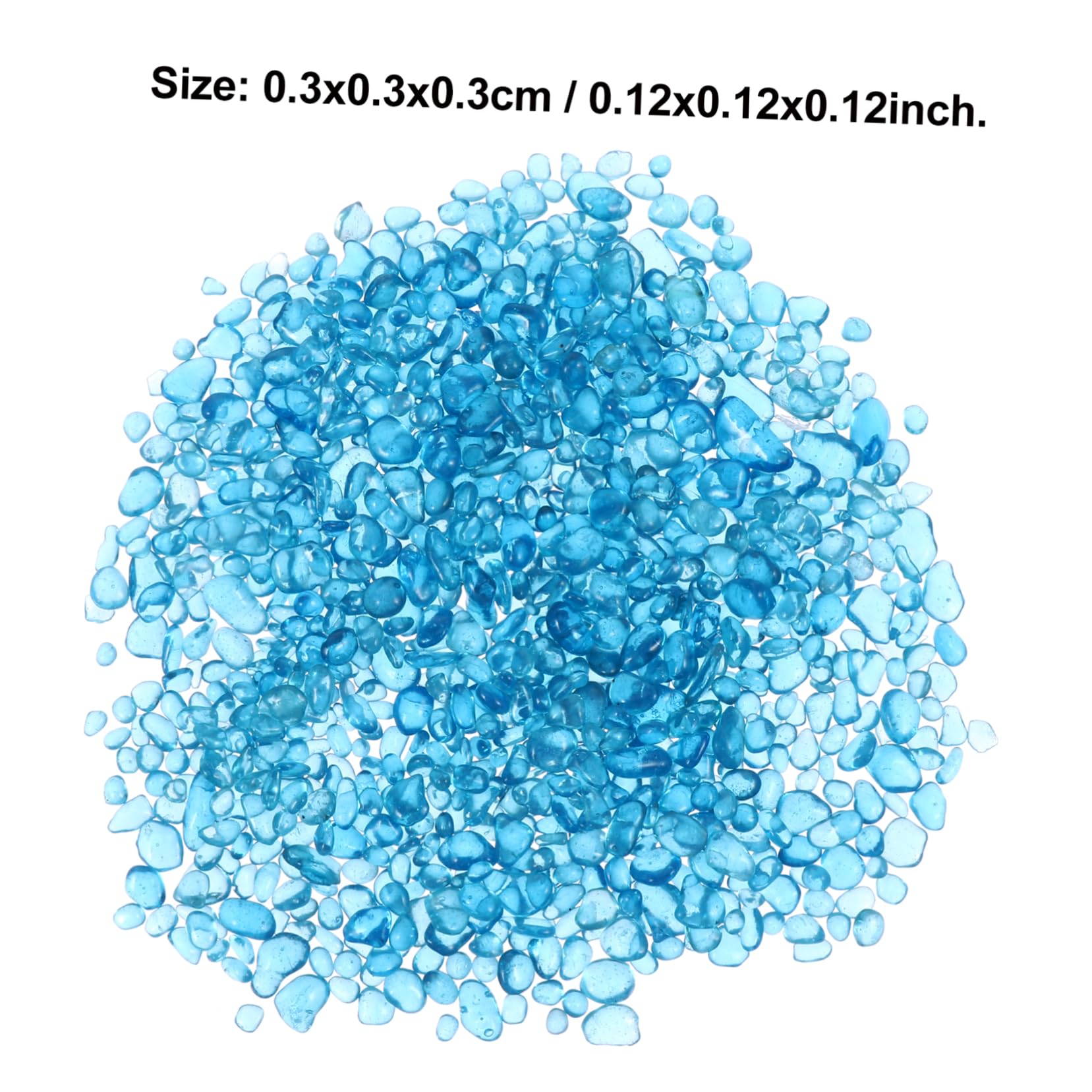 SUPVOX 500g Glass Pebbles Aquarium Rocks for Betta Fish Tall Fish Tank Decorations