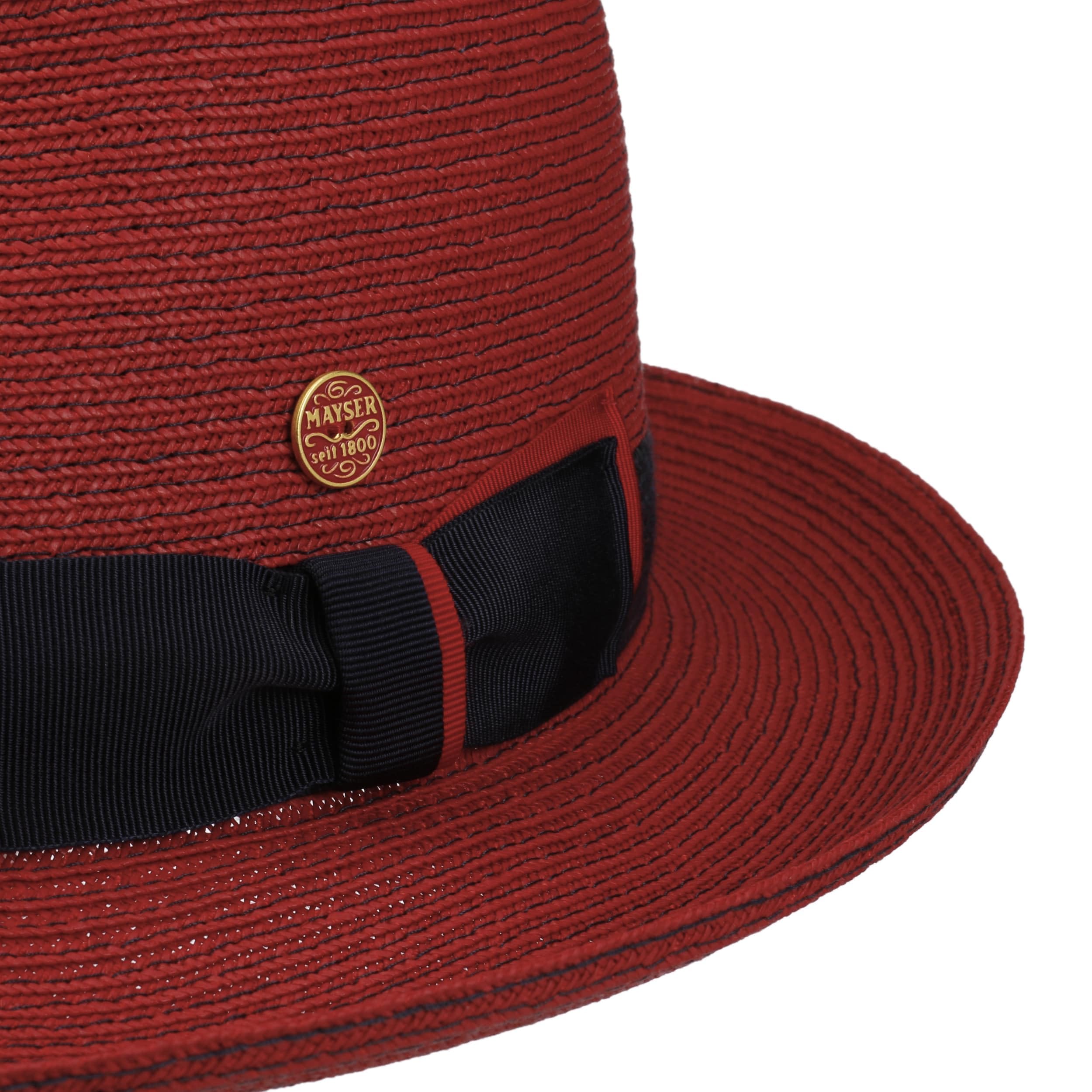 Mayser Chapeau en Paille Samuel Livorno Fedora Homme - Made in The EU de Plage Soleil Printemps-ete Ete