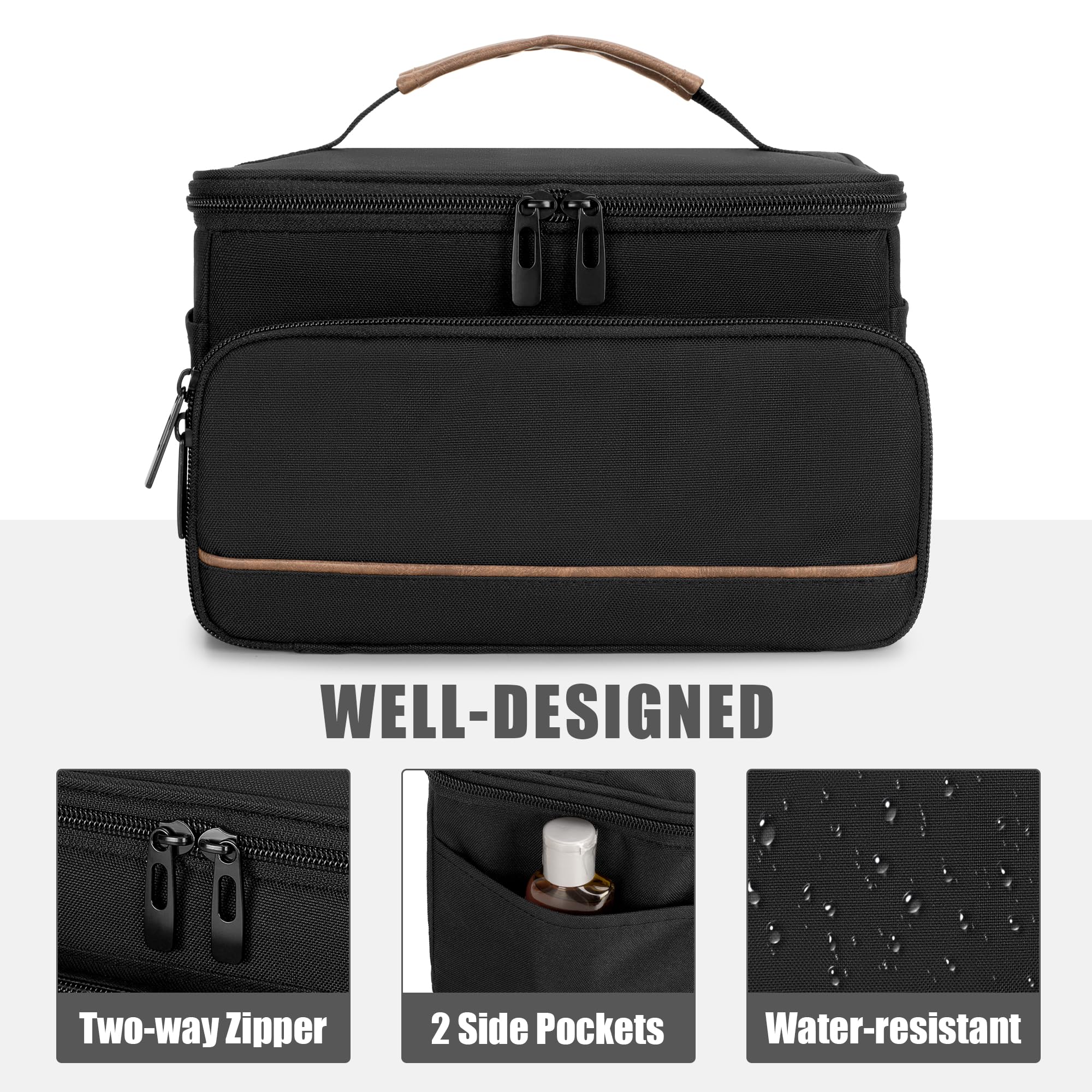 CURMIO Estuche Portátil para Cortapelos, Bolsa de Almacenaje Compatible con Andis, Hatteker, Oster Maquina Cortar Pelo y Otras Herramientas de Peluquería, Negro