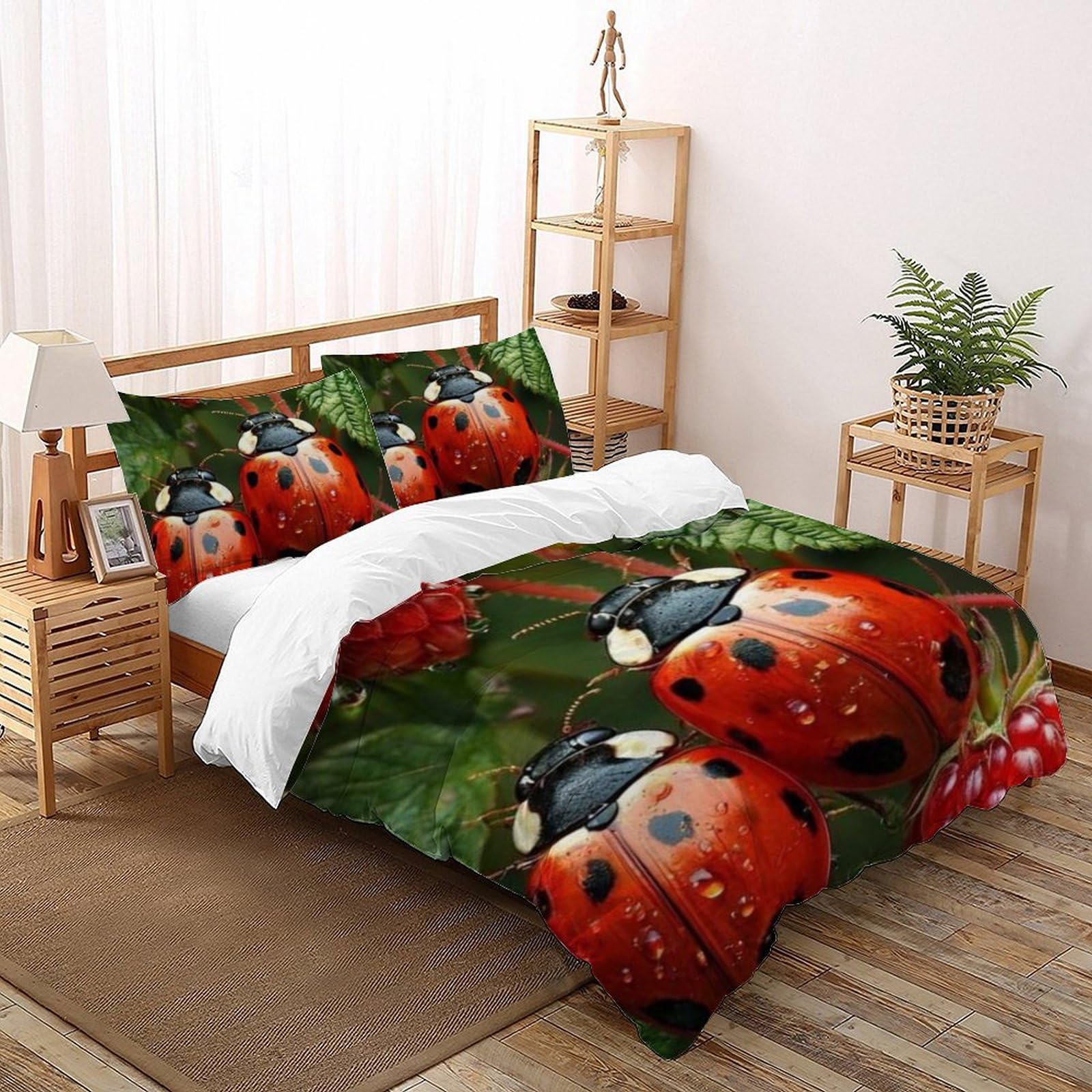 Housse de couette enfant coccinelle 3D pour apaiser les nuits de votre petit aventurier