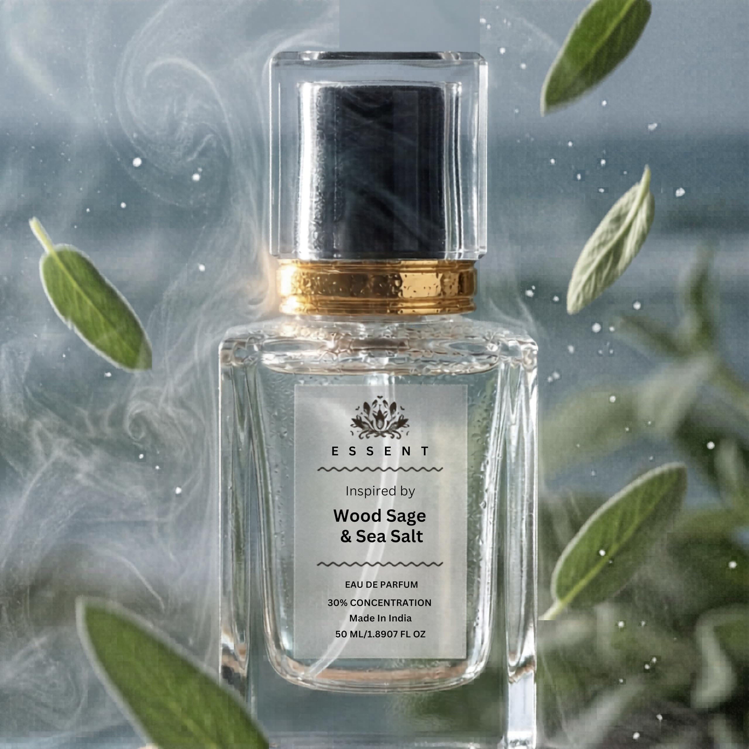 Wood Sage & Sea Salt Eau de Parfum | Unisex Fresh Aquatic Woody Perfume Spray | Mineral Sea Salt, Sage & Musk Notes | Long- Lasting 30 ml-image-39