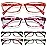 Gaoye Reading Glasses for Women, 6 pack Fashion Readers for Women Men Spring Hinge Eye Glasses, Blue Light Reading Glasses
