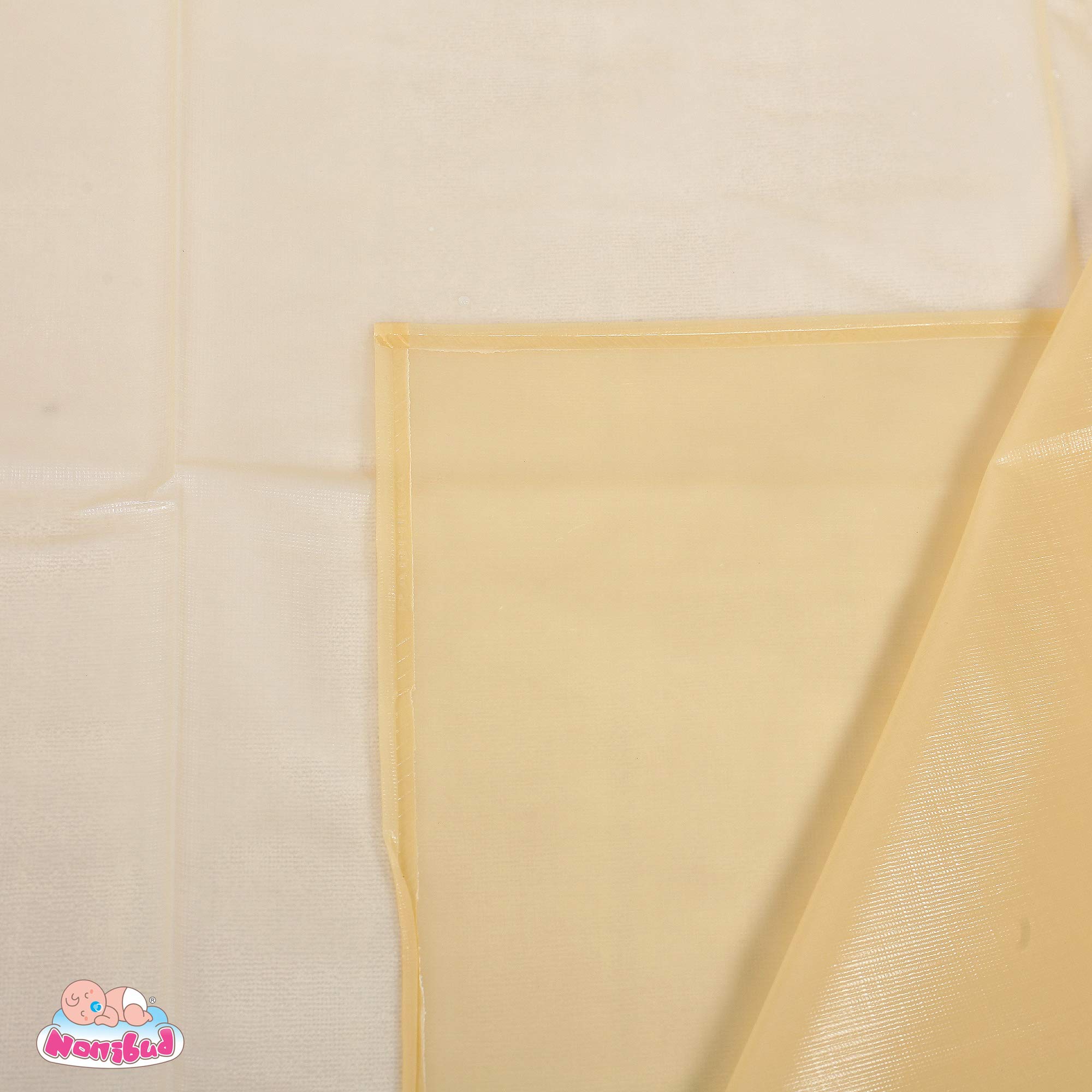 Nonibud PVC Baby Waterproof Plastic Sheet Double Bed King Size/Baby Adult Waterproof Protection Sheet For Mattress (7.5 X 6.5 Feet) (Beige) 1