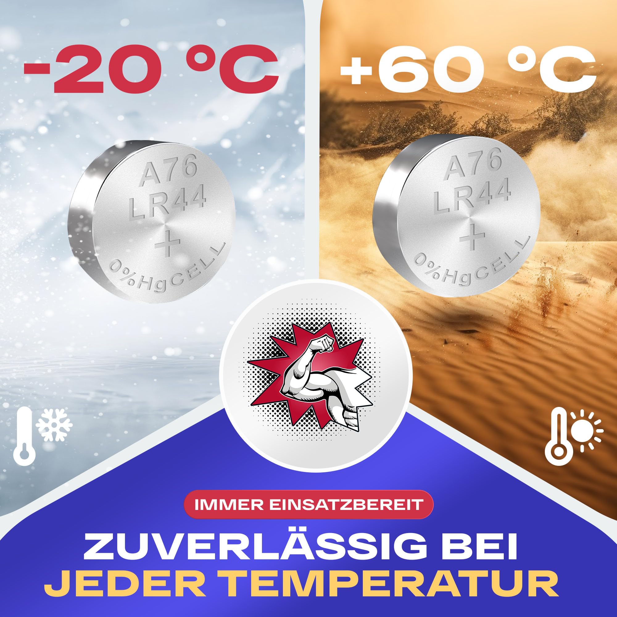 10 Batterie A Bottone AG13, 1,5 V, LR44, A76, 357 - Foto 5