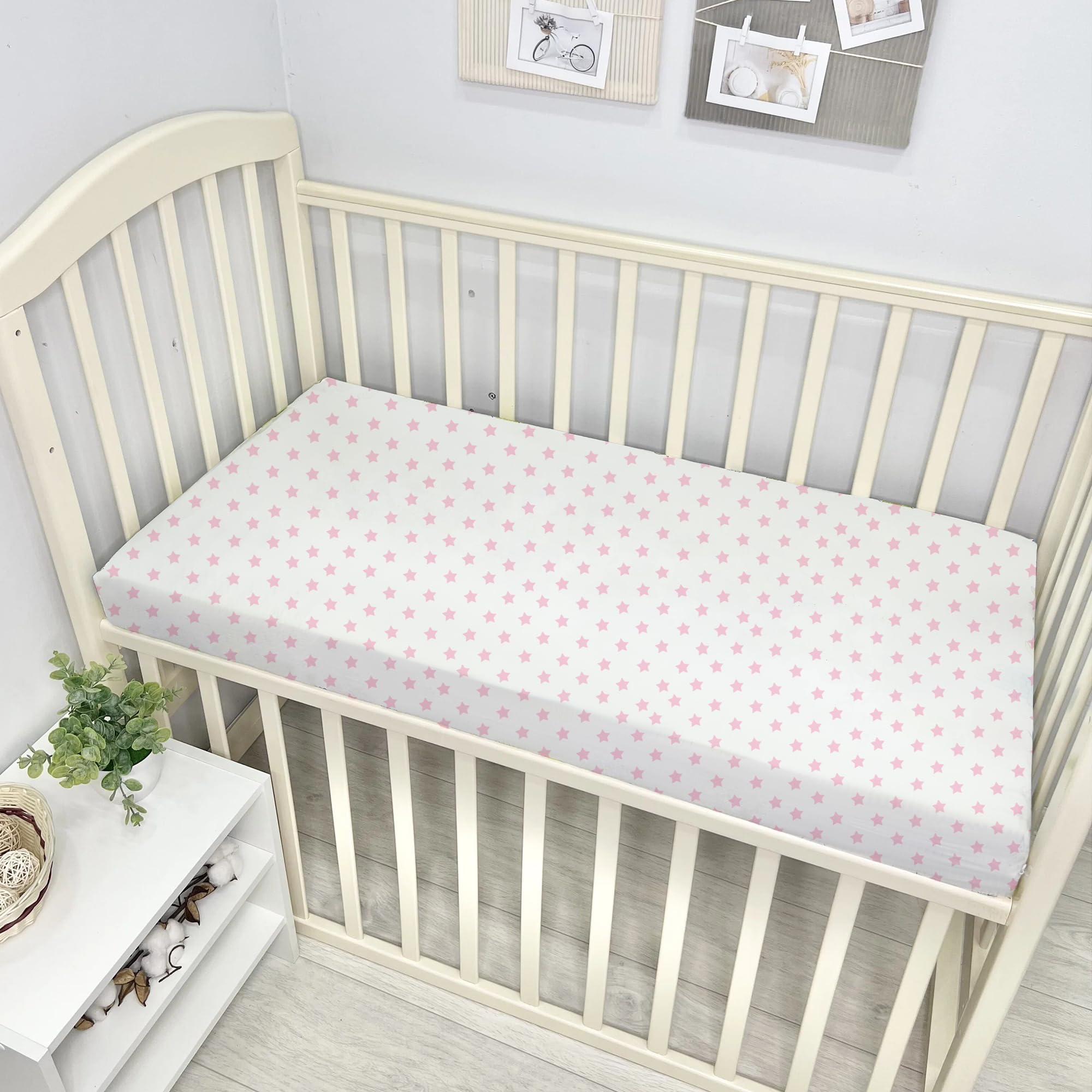 besrey 2 lenzuoli con angoli elasticizzati per bambini, 70 x 140 cm, in