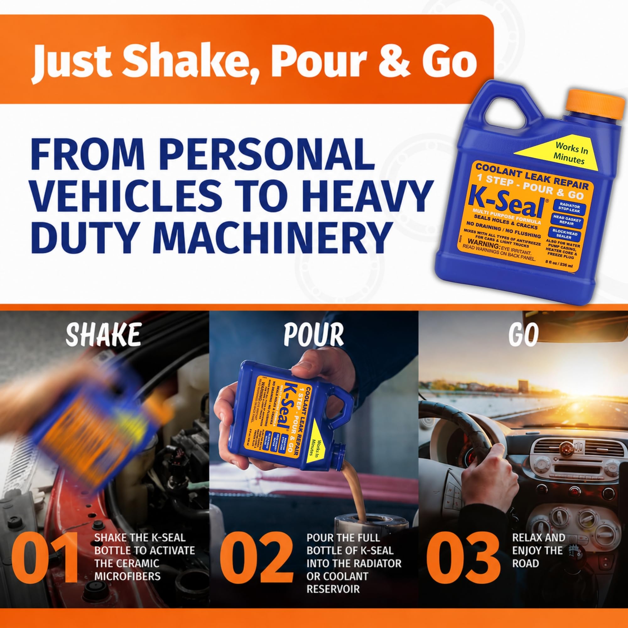 K-Seal ST5501 Multi Purpose One Step Permanent Coolant Leak Repair
