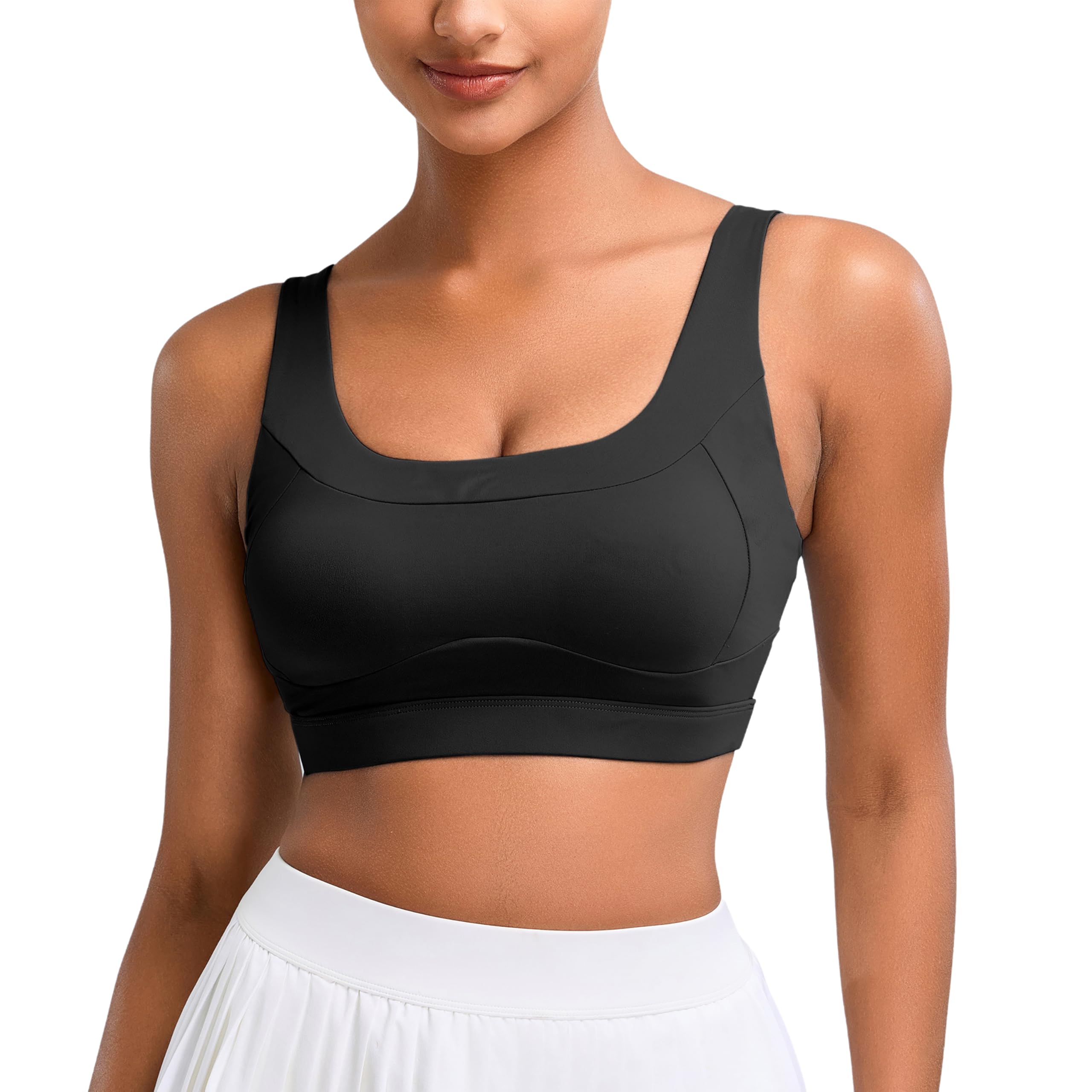 Vorcy High Impact Sports Bras for Women Running Bra Workout Bra U Back Sports Bra Scoop Neck Padded