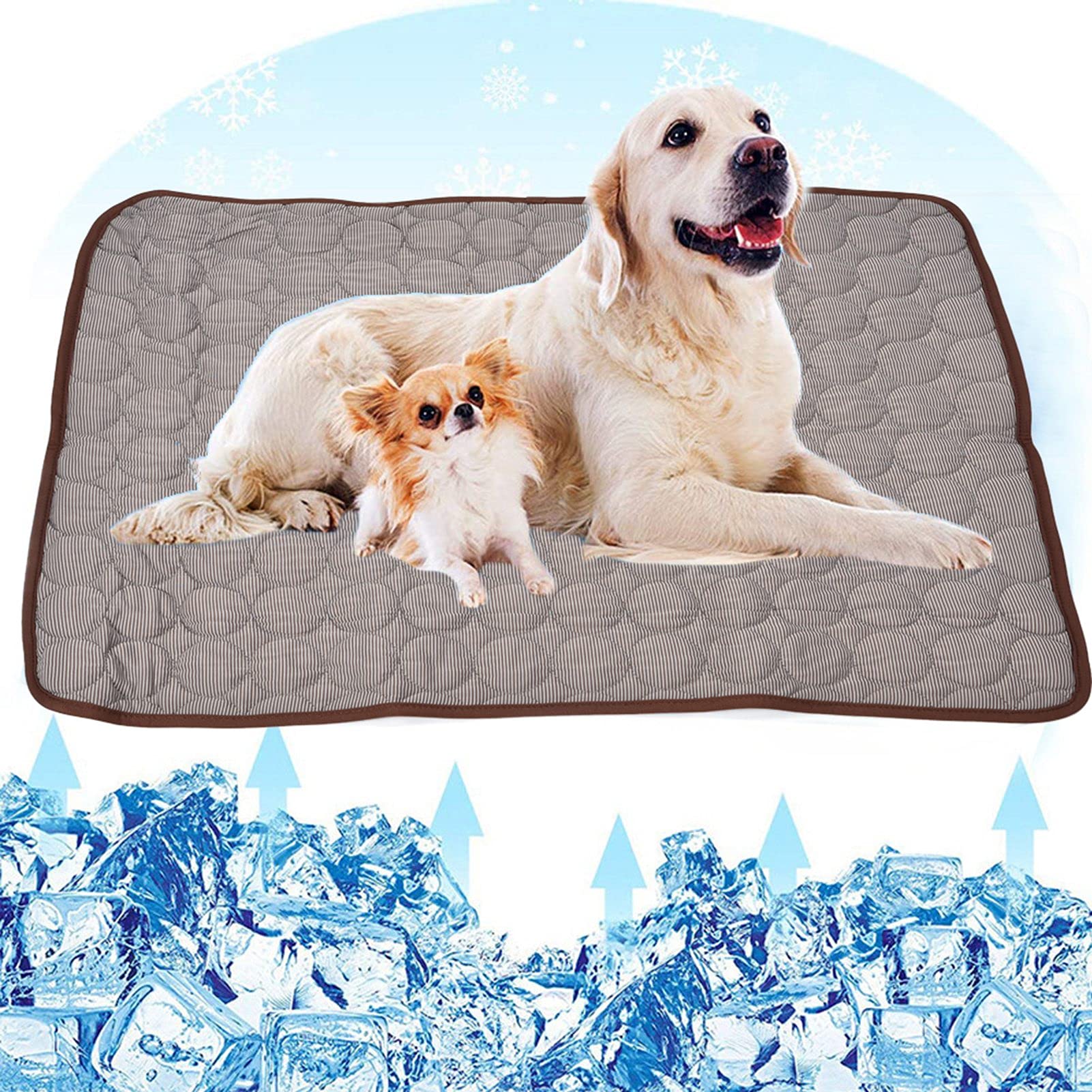Letto ad acqua per cani, lettino di raffreddamento per animali domestici, tappetino da gioco con sensore d'acqua spesso, letto rotondo per gatti, cani, porcellini d' conigli