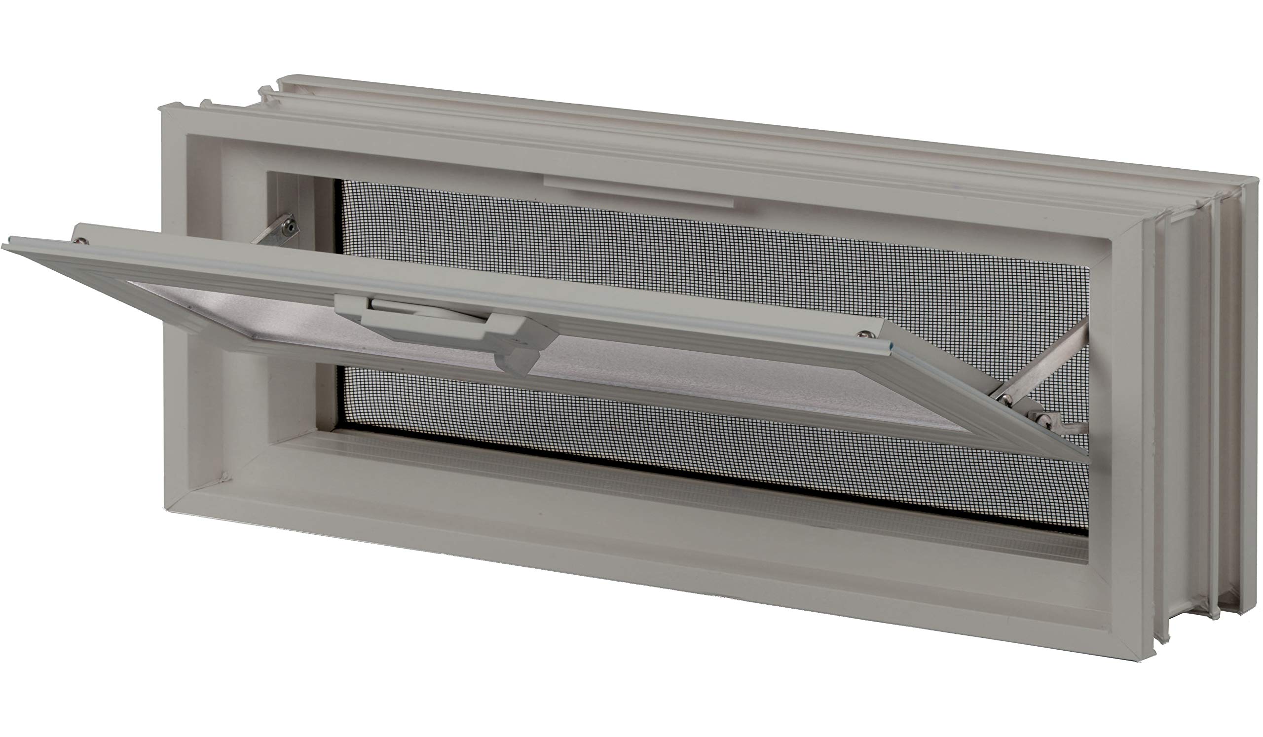 Fuchs Design Lüftungsfenster 579x189mm, kieselgrau