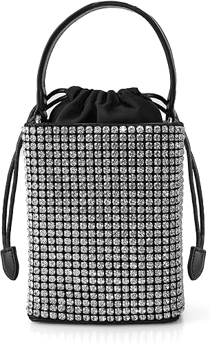 Bolso de noche plateado con diamantes de imitación, monedero brillante, bolsos plateados para mujer