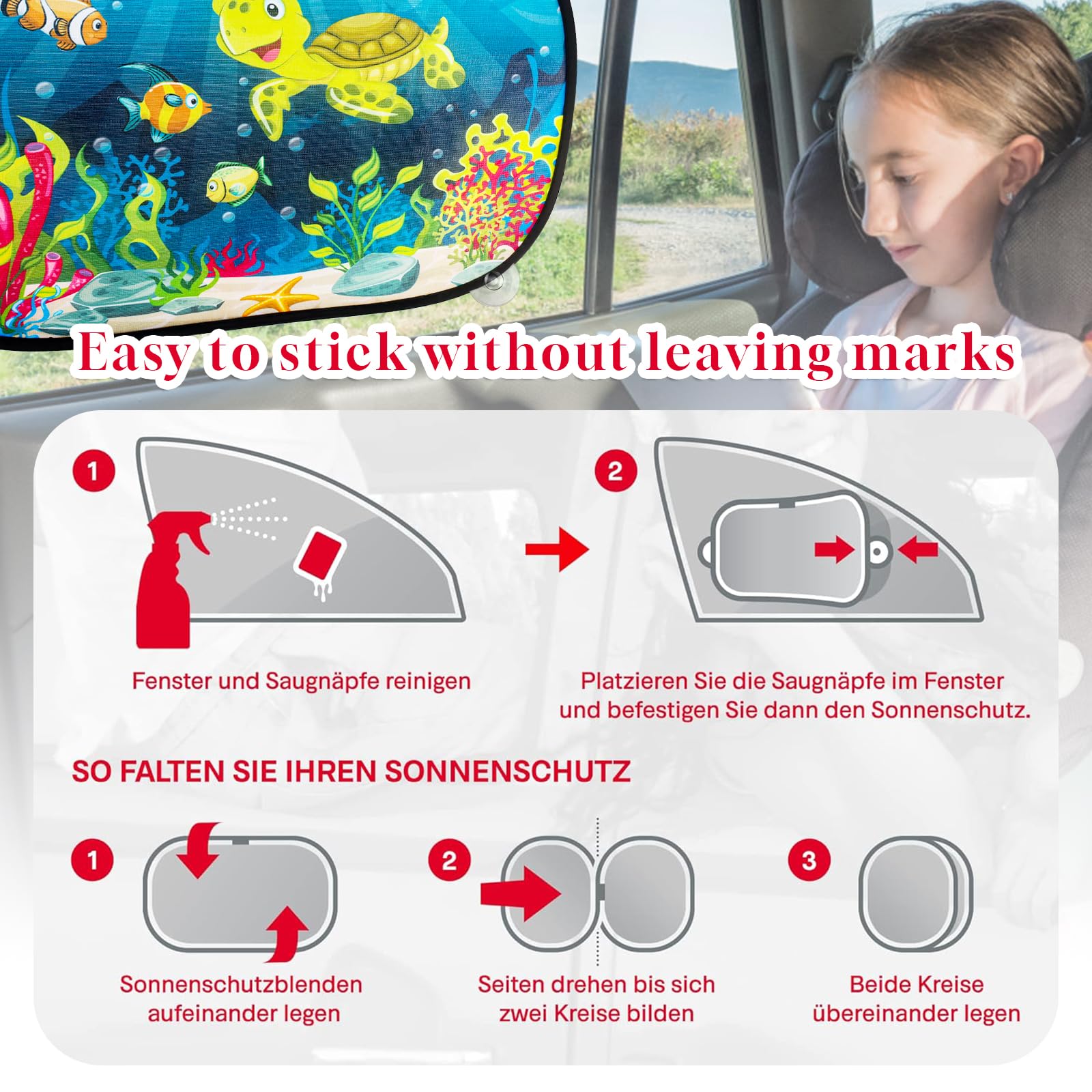 Parasole Per Auto Per Bambini, Isolamento Termico/UV Estremamente Scuro - 9