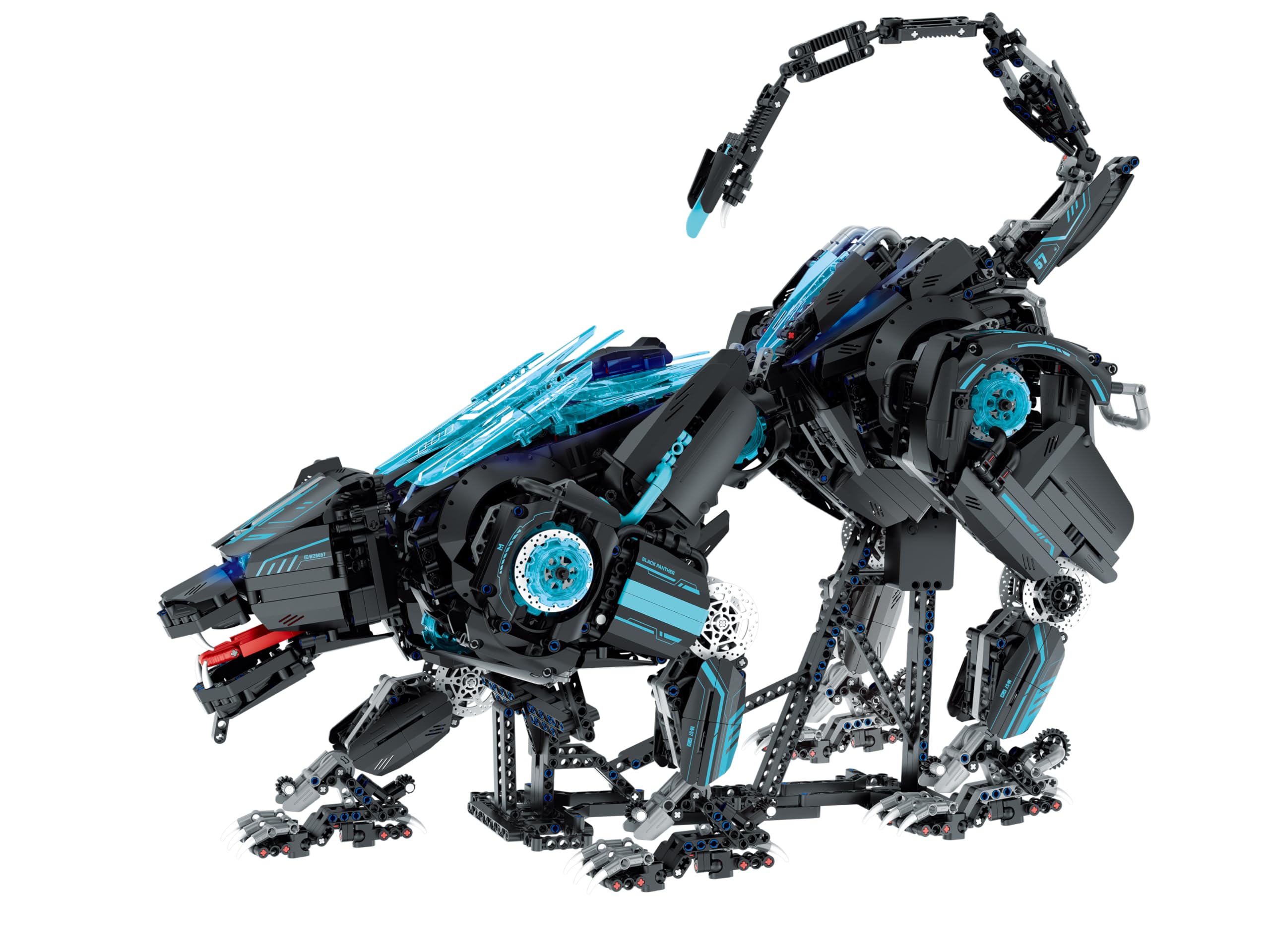 iM.Master - Black Leopard - Modellino meccanico da 1 metro - Luci a LED configurabili - Blocchi di costruzione per adulti e bambini - 3824 pezzi - Giochi educativi STEM - Modellino per costruire