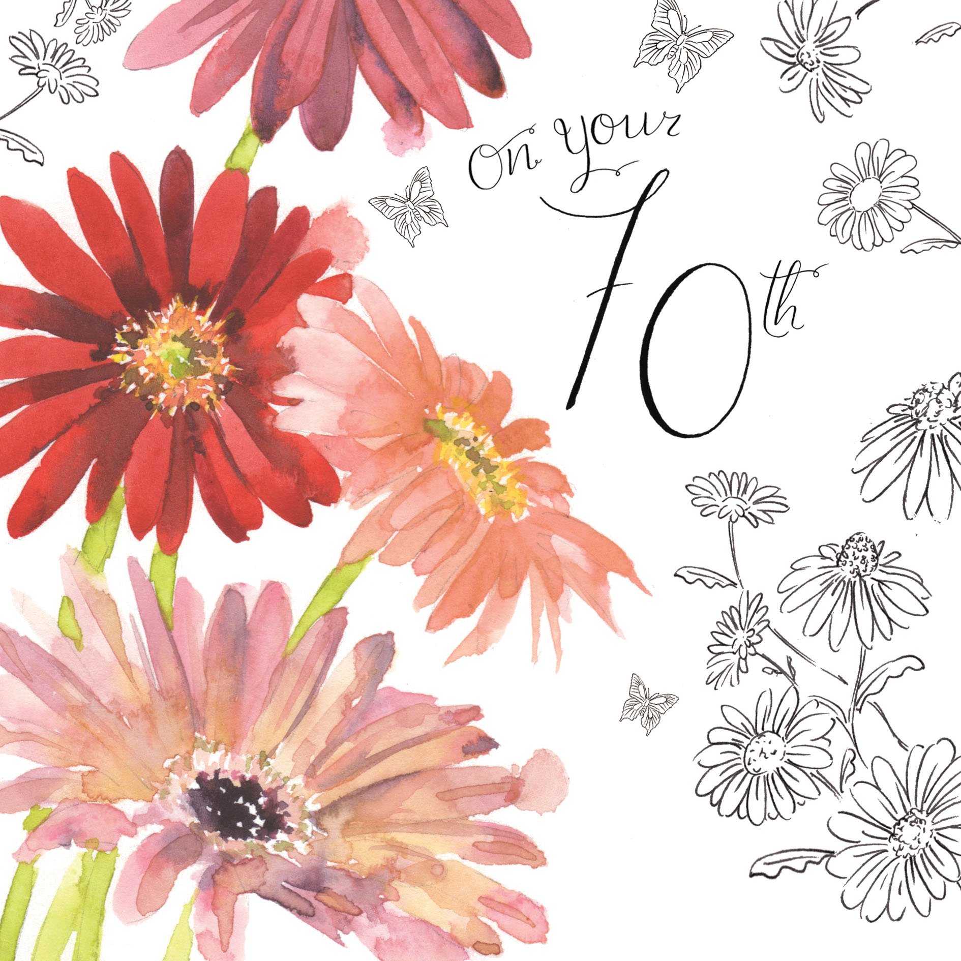 Buy Twizler 70th Birthday Card for Her with Silver Foiling, Unique