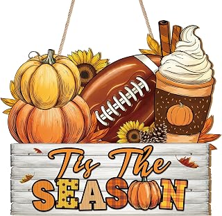Fall Decorations for Home, Fall Door Decor, Tis The Season Wooden Welcome | Fall Decor,Fall Door Hanger,Fall Wall Decor,Fall Room Decor,Lightweight Wood,Ready to Hang,Fade-Resistant,Fall Door Sign
