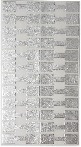 Miniatura 6 de Etiquetas de reparación de joyas, precio e identificación Rectángulo plateado 500pcs Tyvek autoadhesivo para anillos, pulseras, collares, colgantes