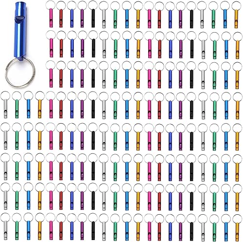 Miniatura 1 de Tergy Silbato de emergencia con llavero de aluminio, silbato de supervivencia, silbato para camping, senderismo, barco, caza, pesca