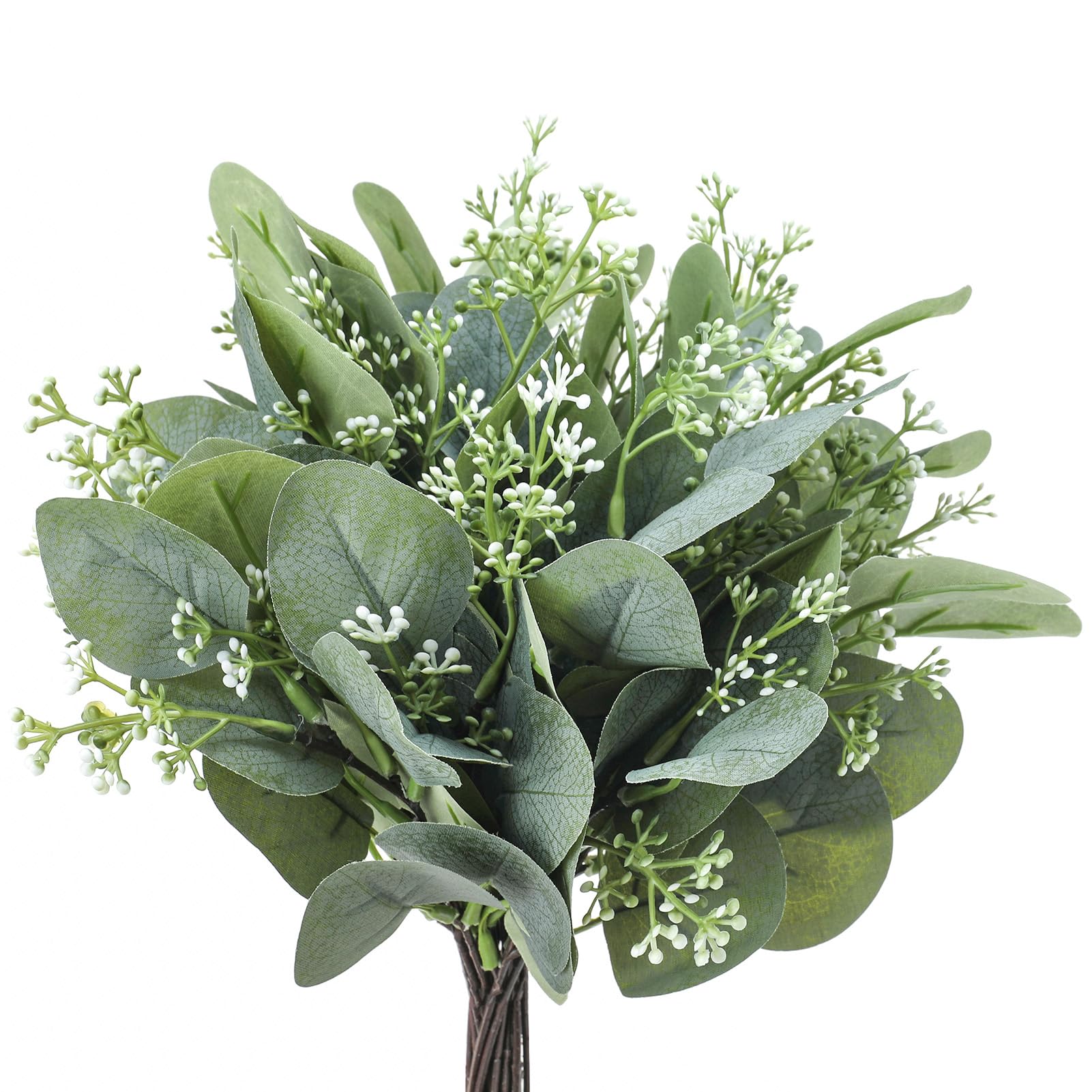saerryor 20 Pack 11in Artificial Eucalyptus Stems
